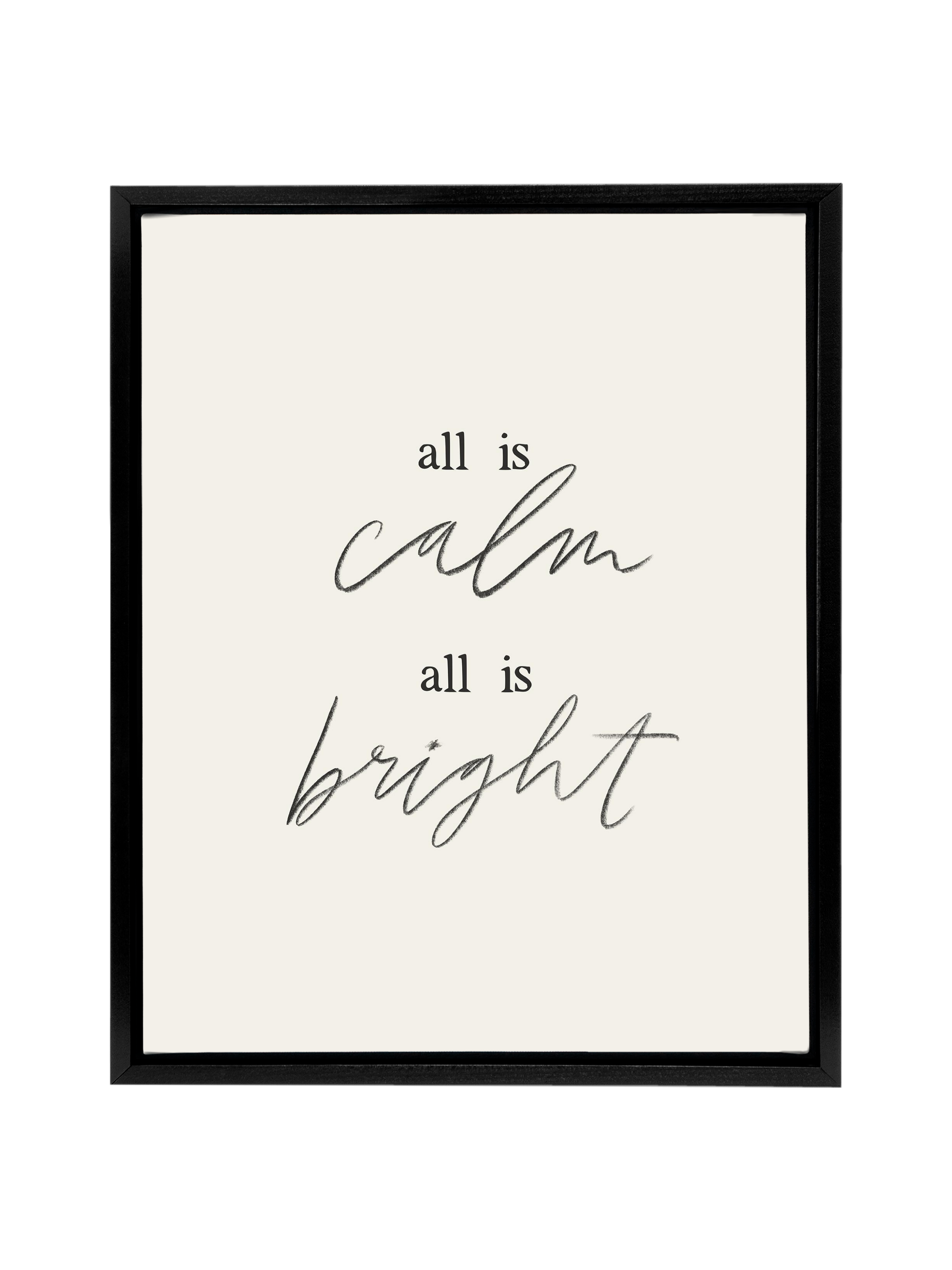 All is calm, all is bright | Alabaster | Canvas