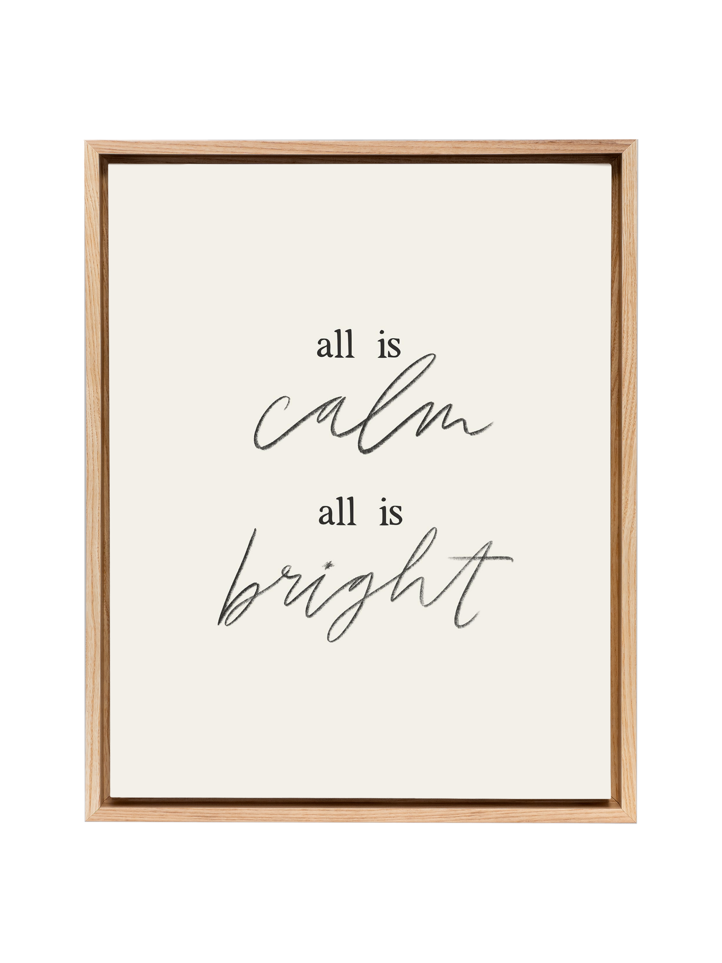 All is calm, all is bright | Alabaster | Canvas
