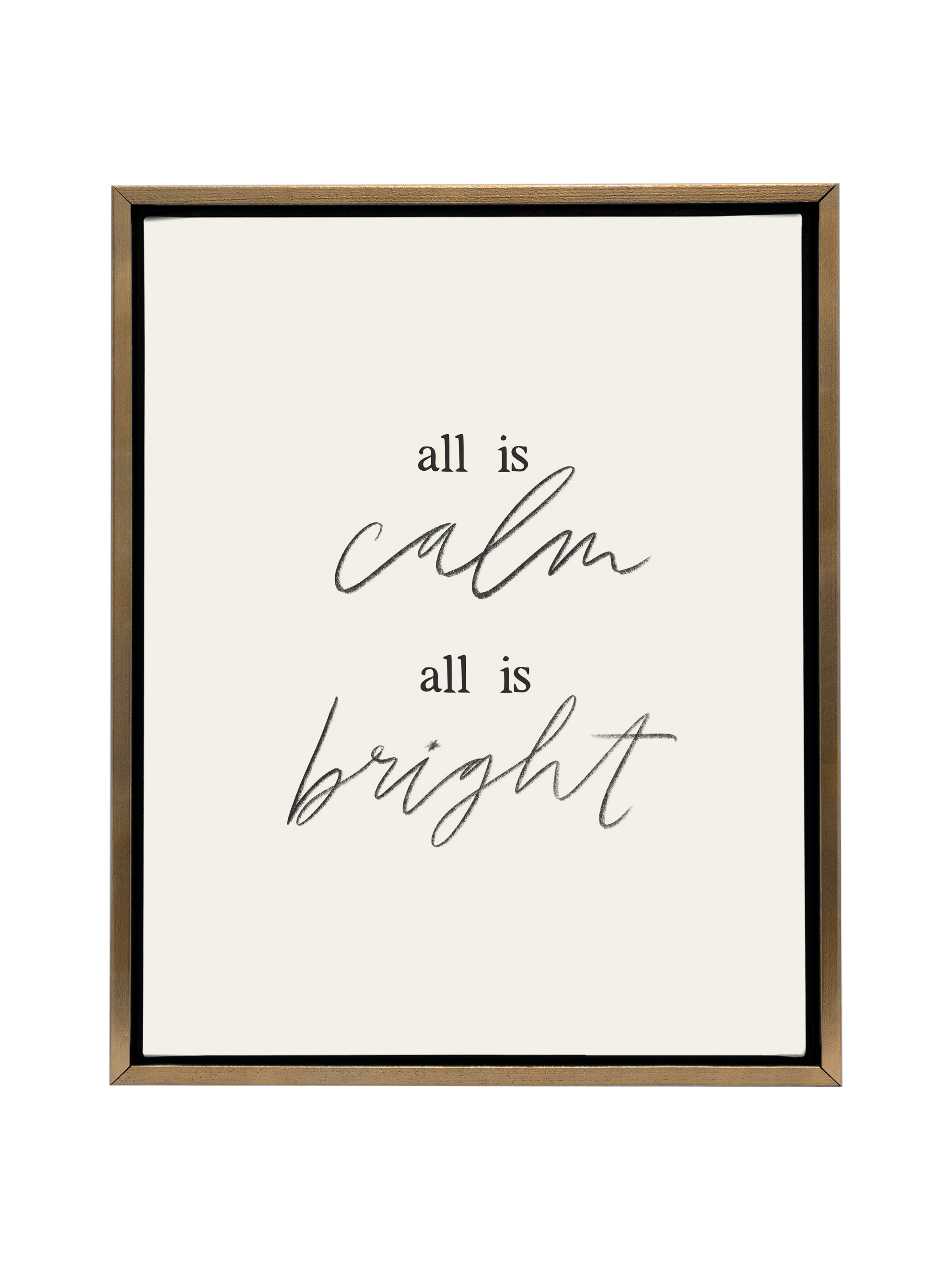 All is calm, all is bright | Alabaster | Canvas