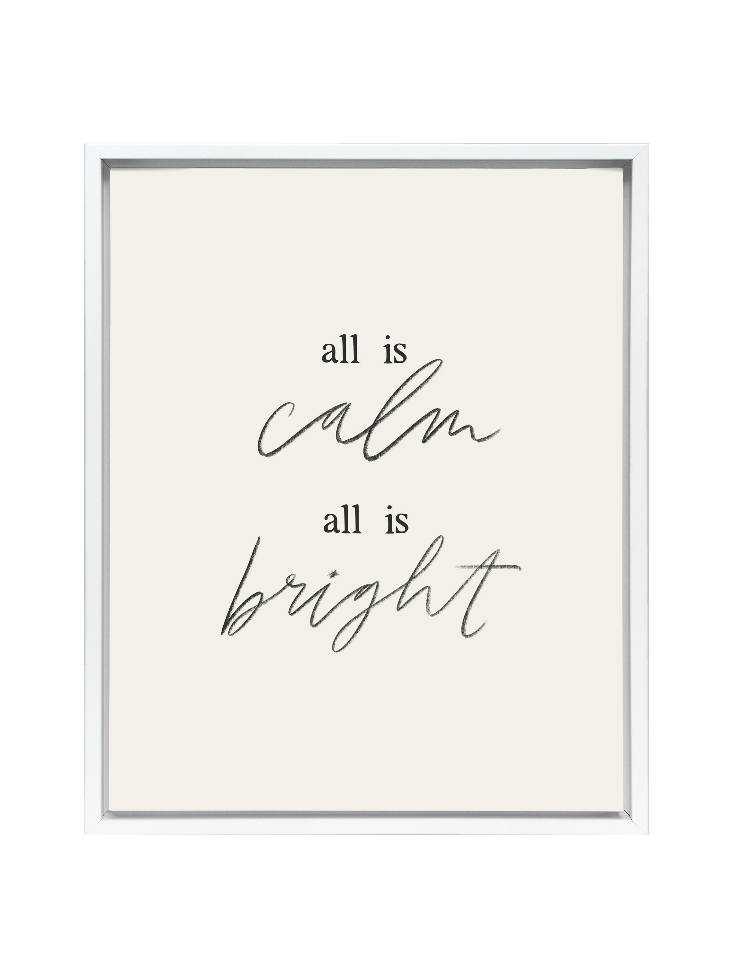 All is calm, all is bright | Alabaster | Canvas