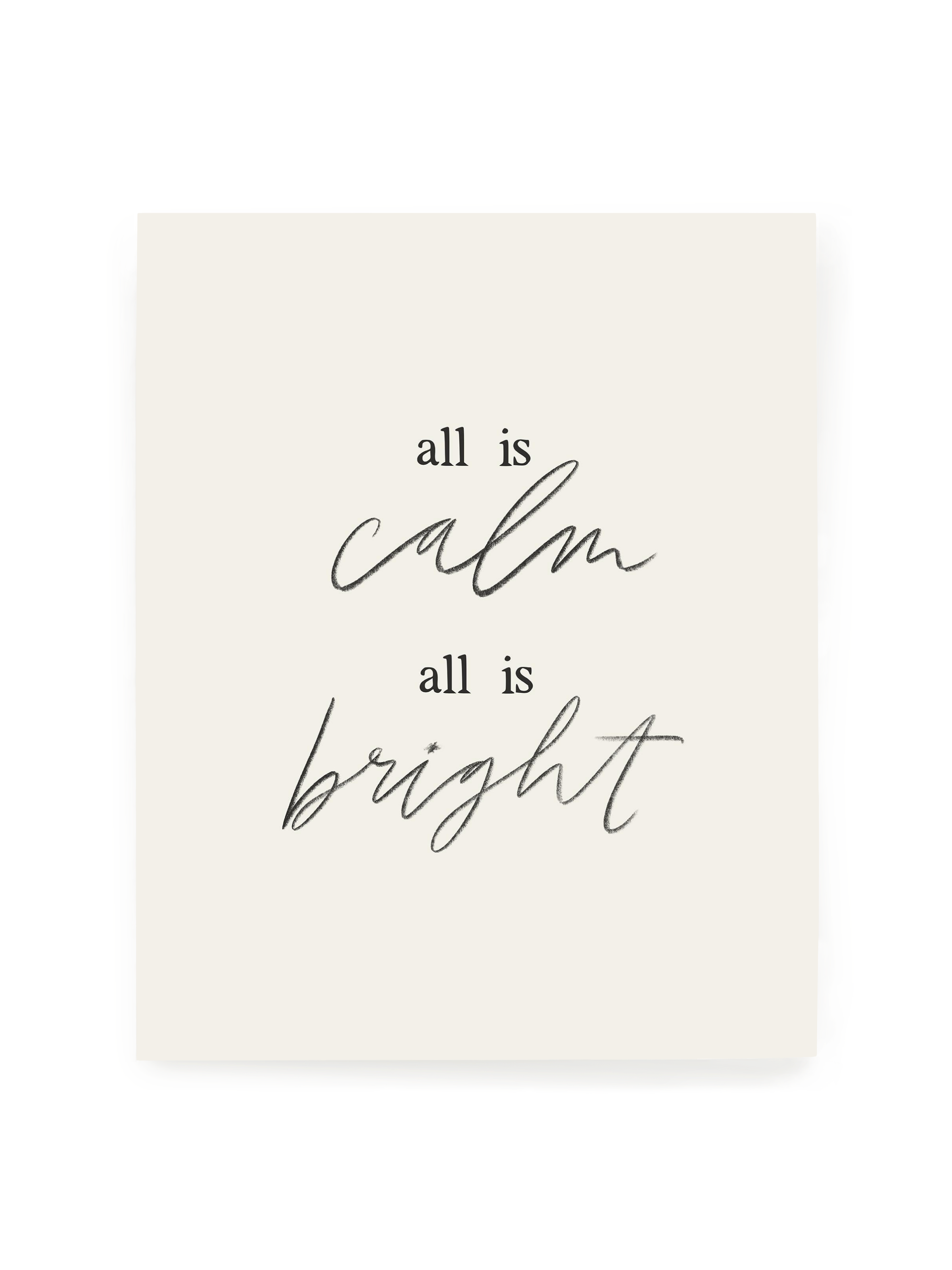 All is calm, all is bright | Alabaster | Art Print