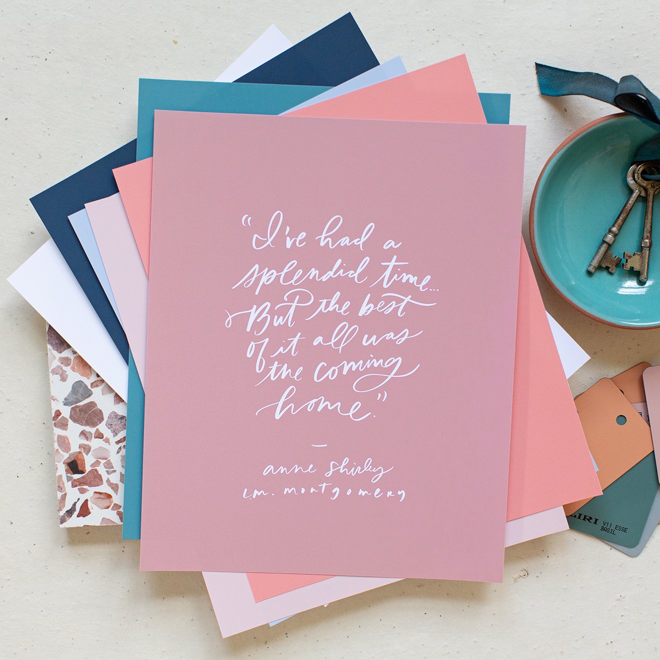 The Best Was Coming Home (Mauve) Luxe Art Print
