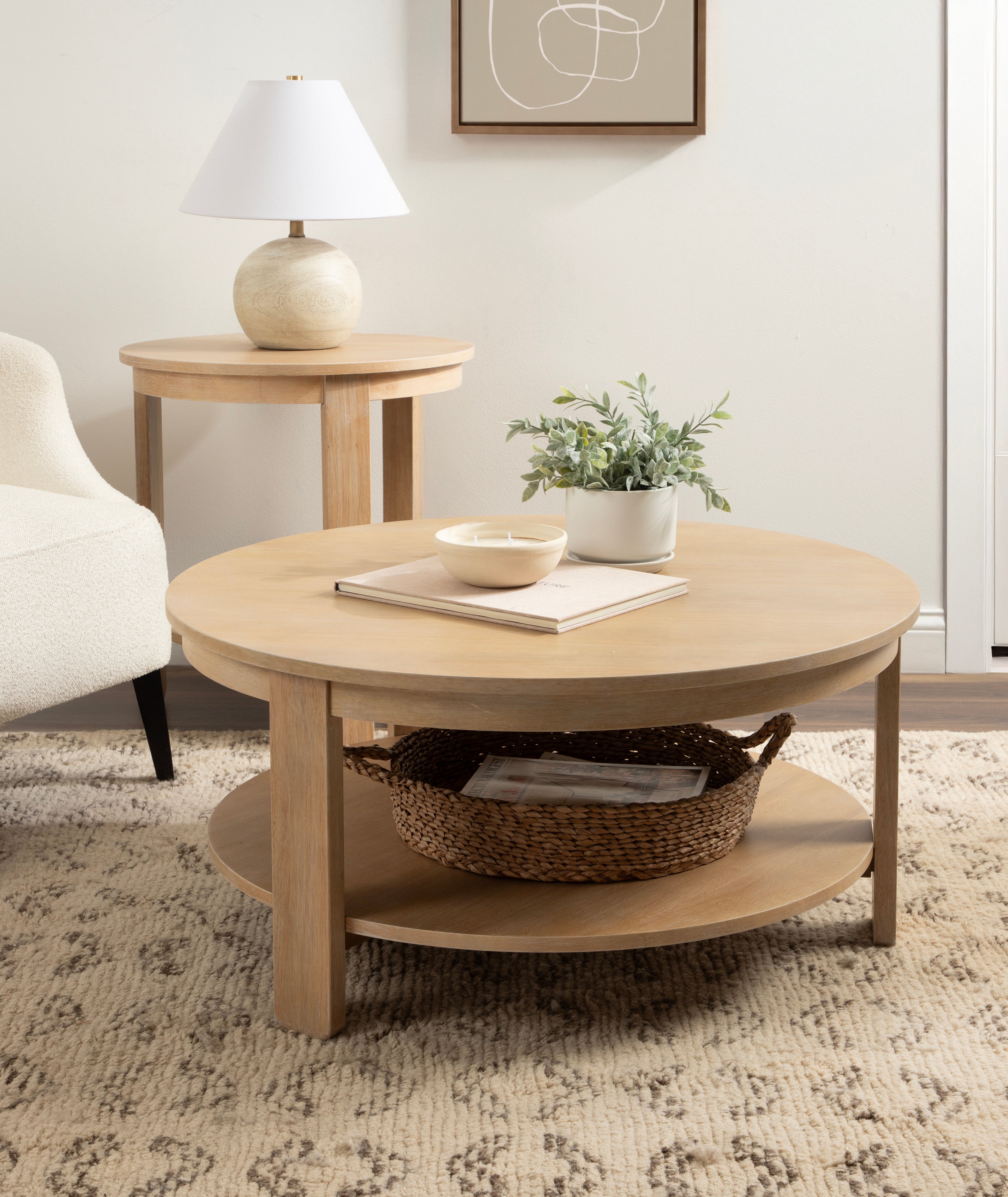 Foxford Round Wood Coffee Table