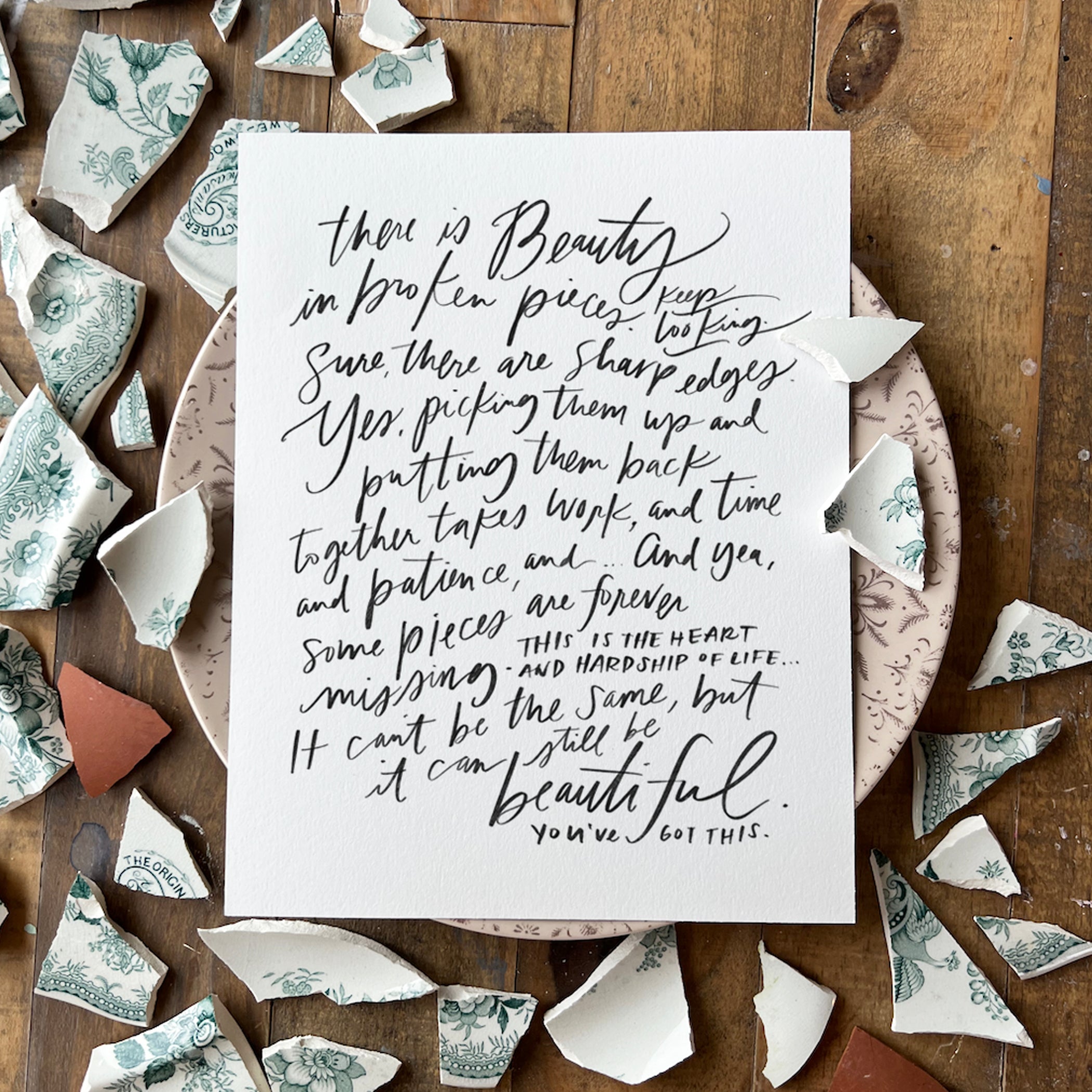 Beauty In Broken Pieces | Alabaster | Canvas