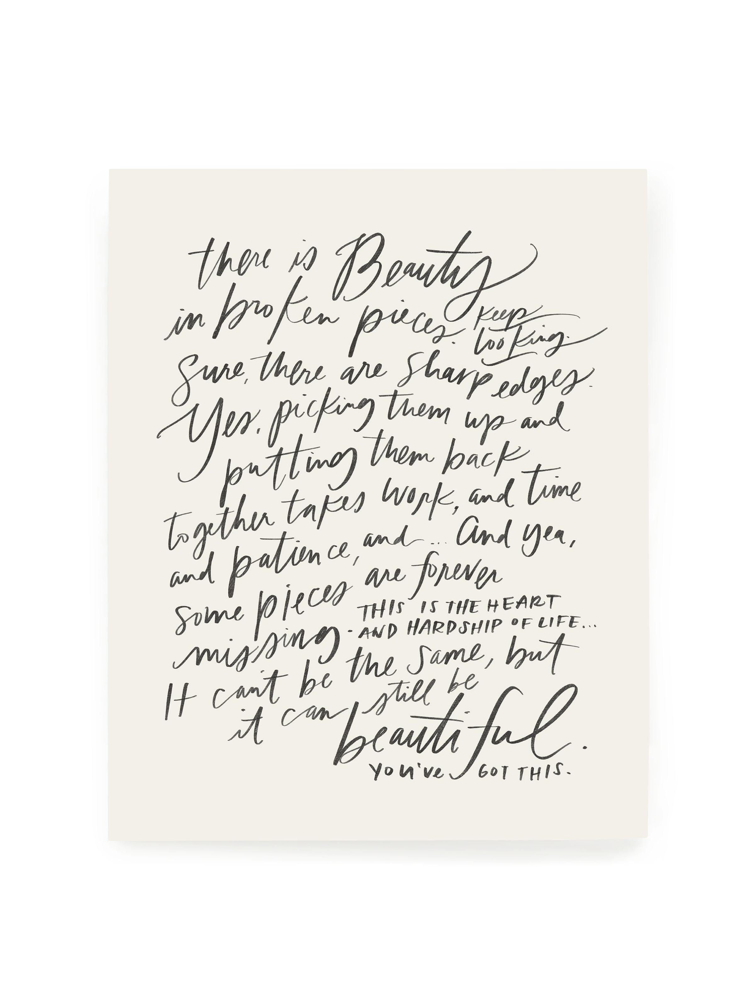 Beauty In Broken Pieces | Alabaster | Canvas