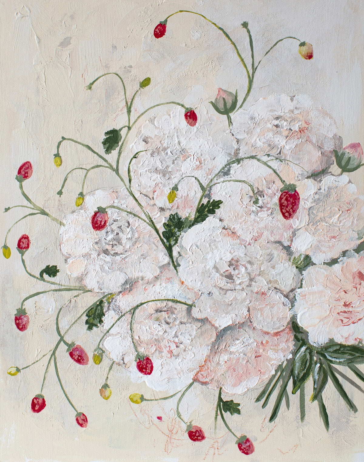 Berry Bouquet Canvas Wall Art