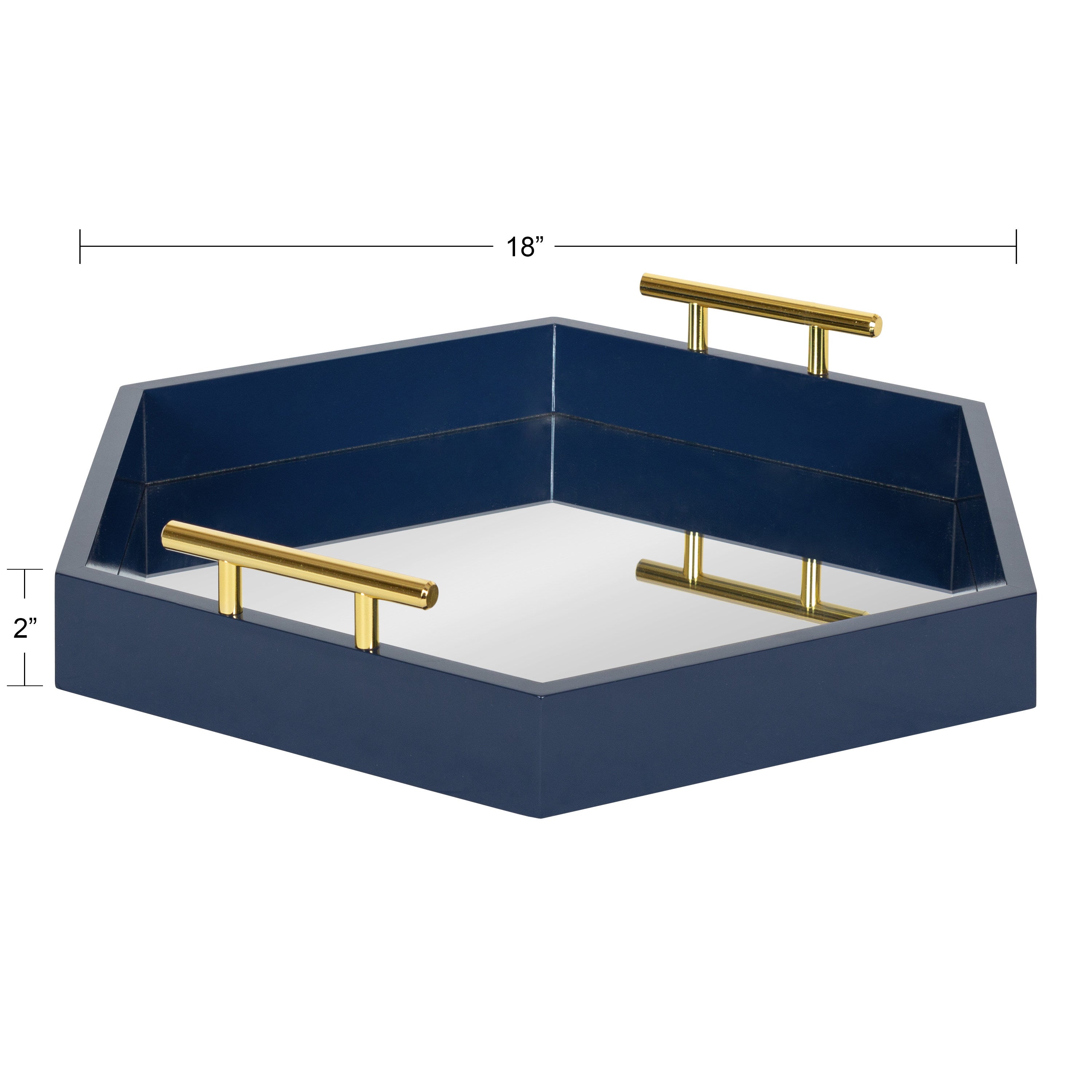 Lipton Hexagon Decorative Tray with Metal Handles