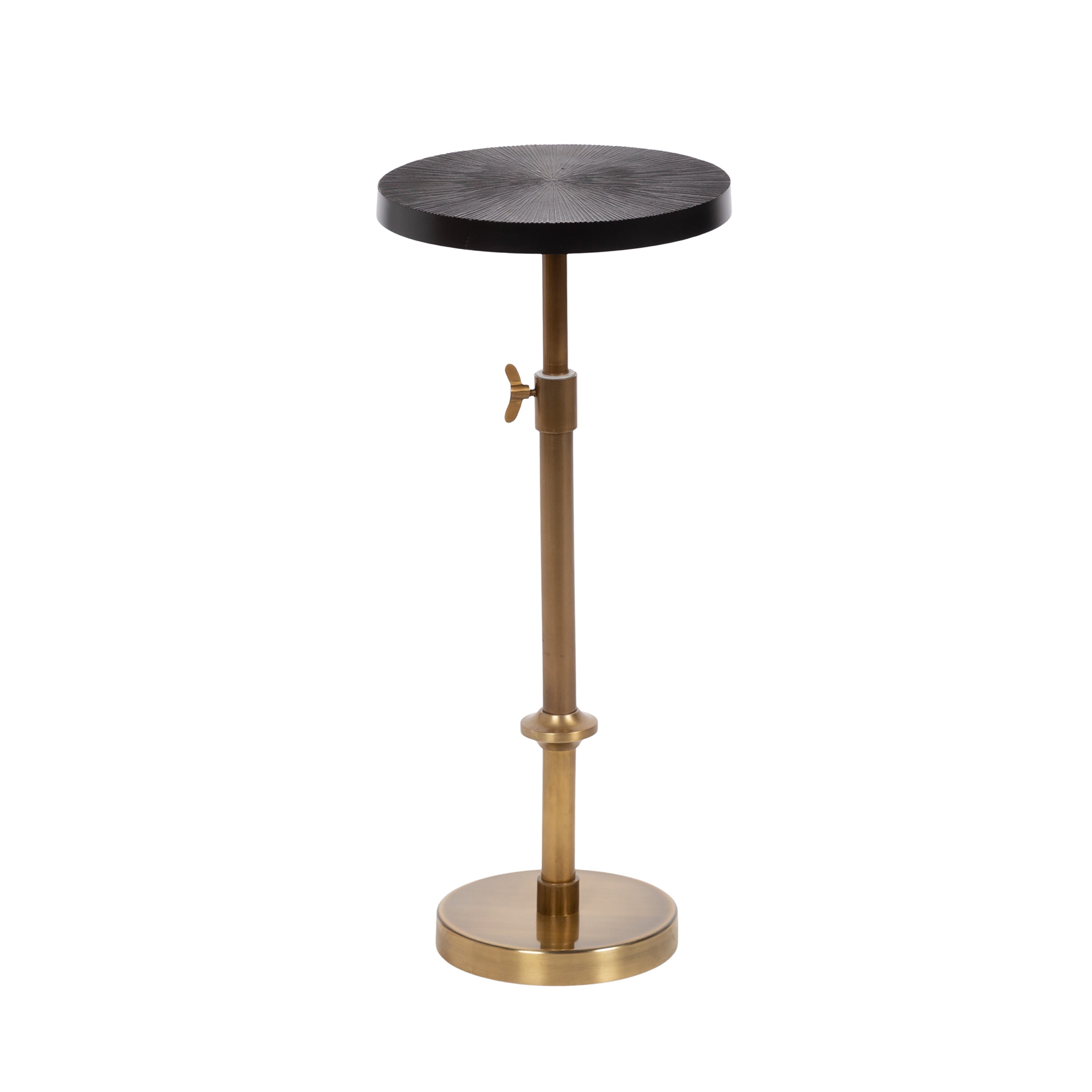 Engles Adjustable Embossed Metal Table and Plant Stand