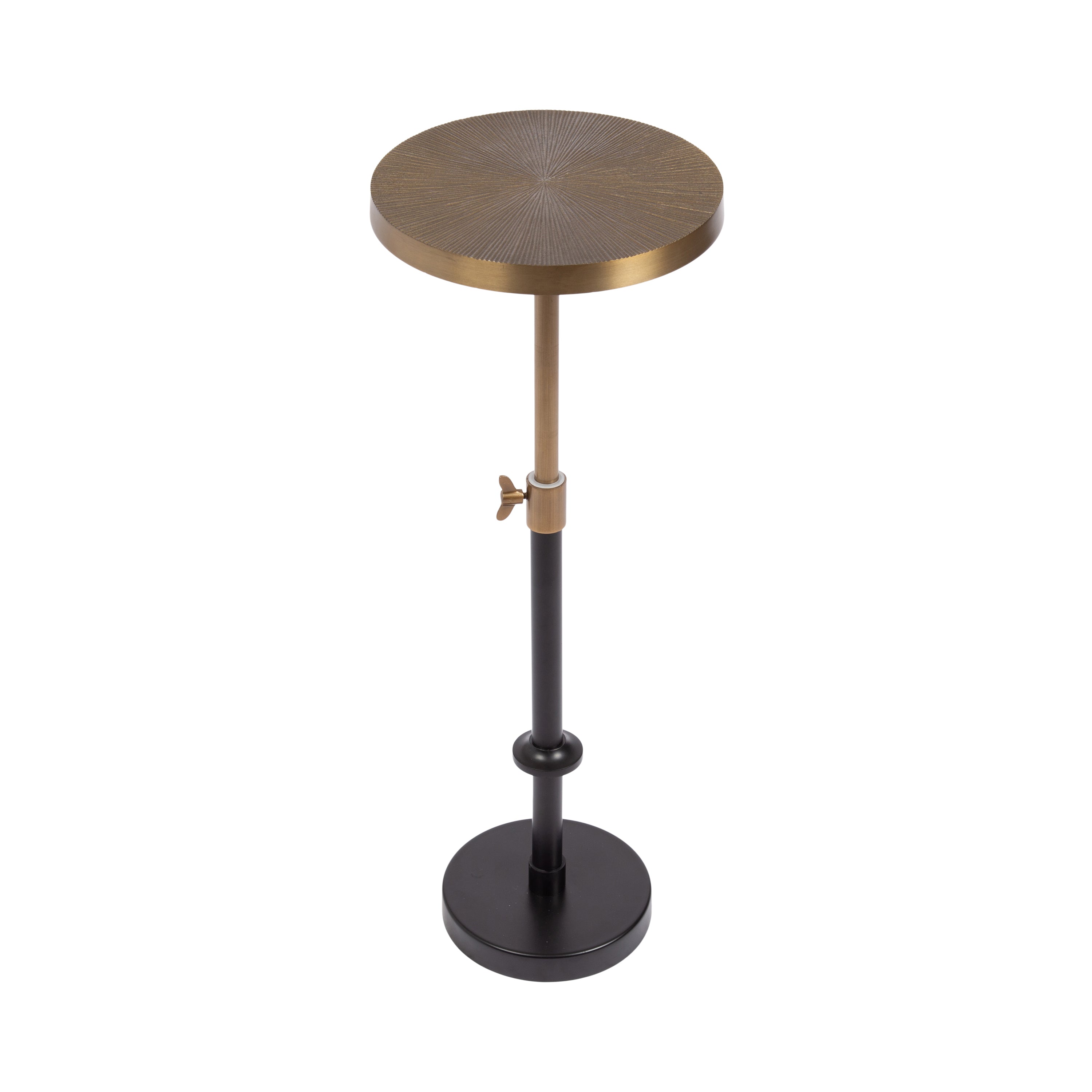 Engles Adjustable Embossed Metal Table and Plant Stand