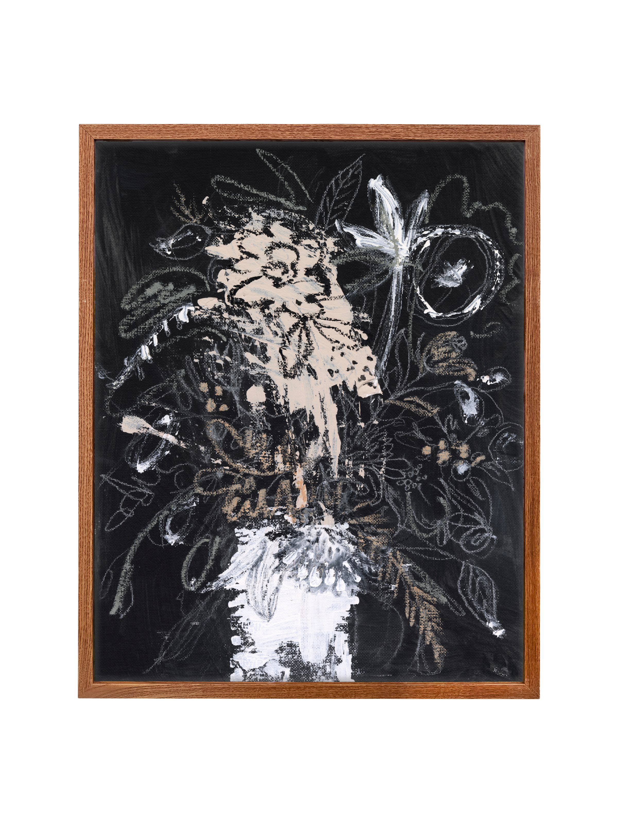 Black Floral Sketch | Canvas