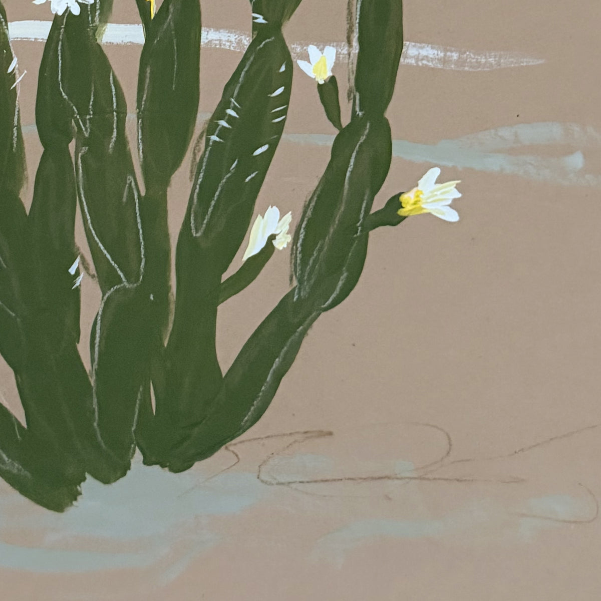 Blooming Cactus Luxe Art Print