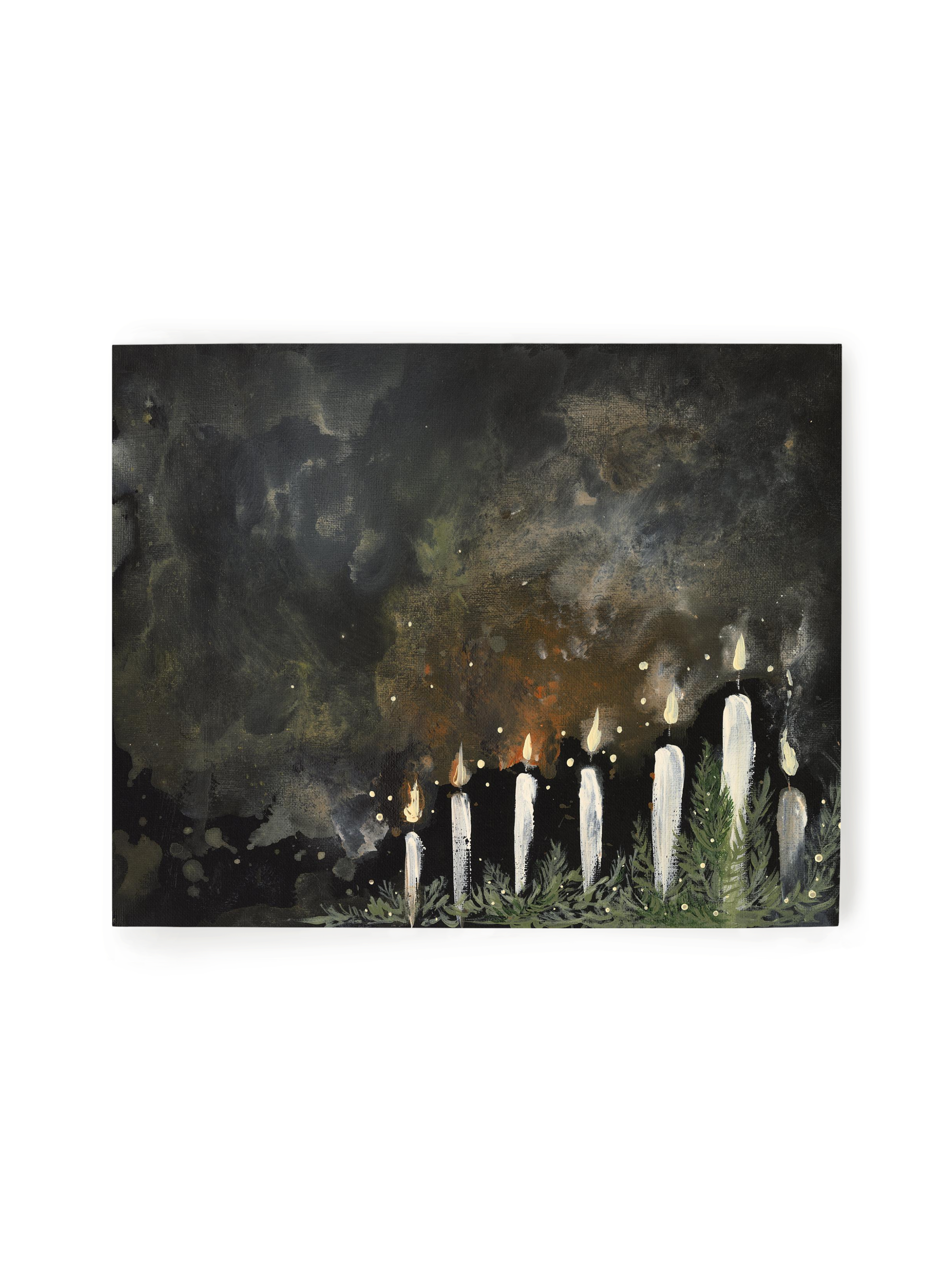 Candles Aglow Luxe Art Print