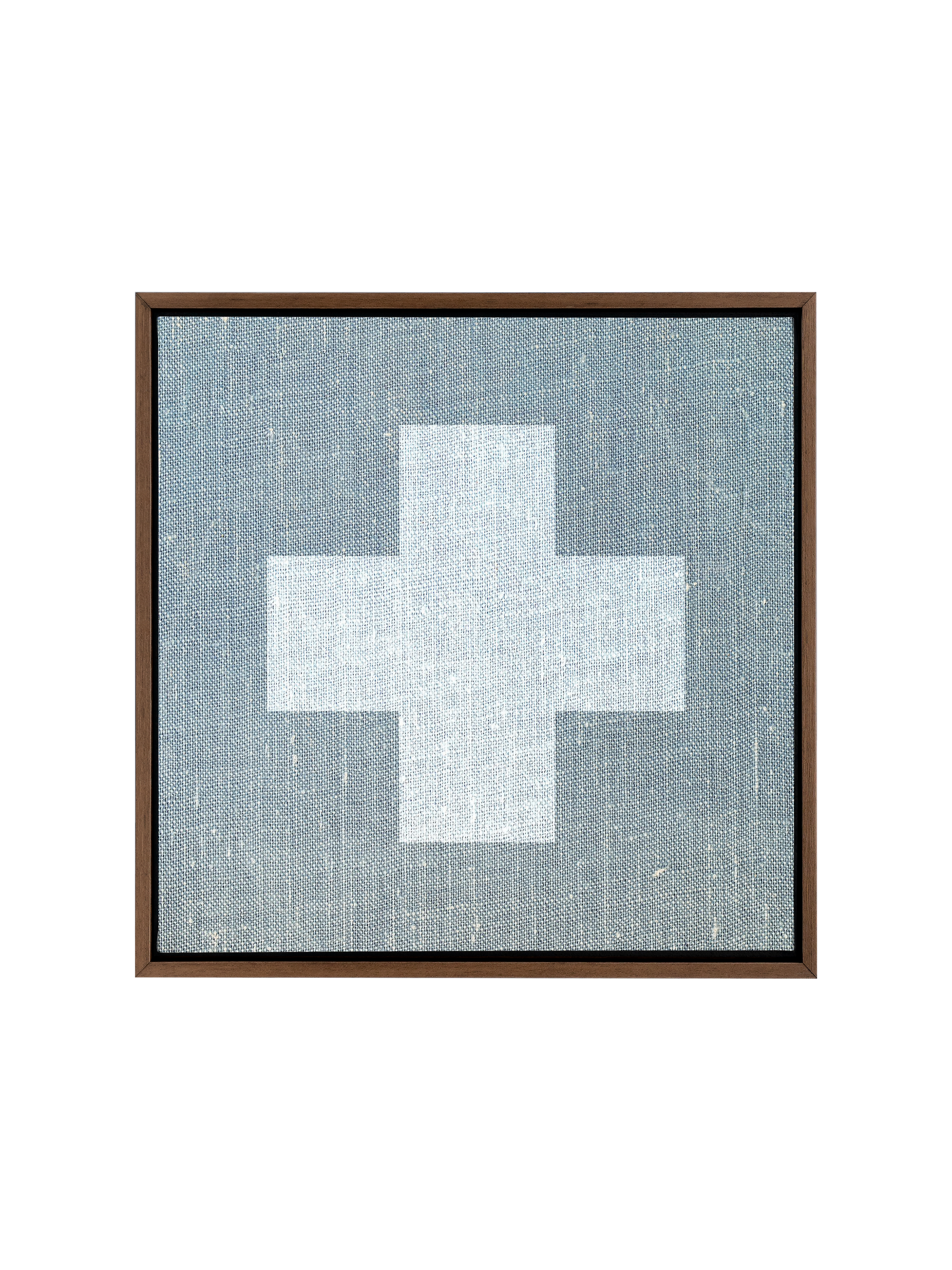 Chambray Cross in White | White Cross | Canvas