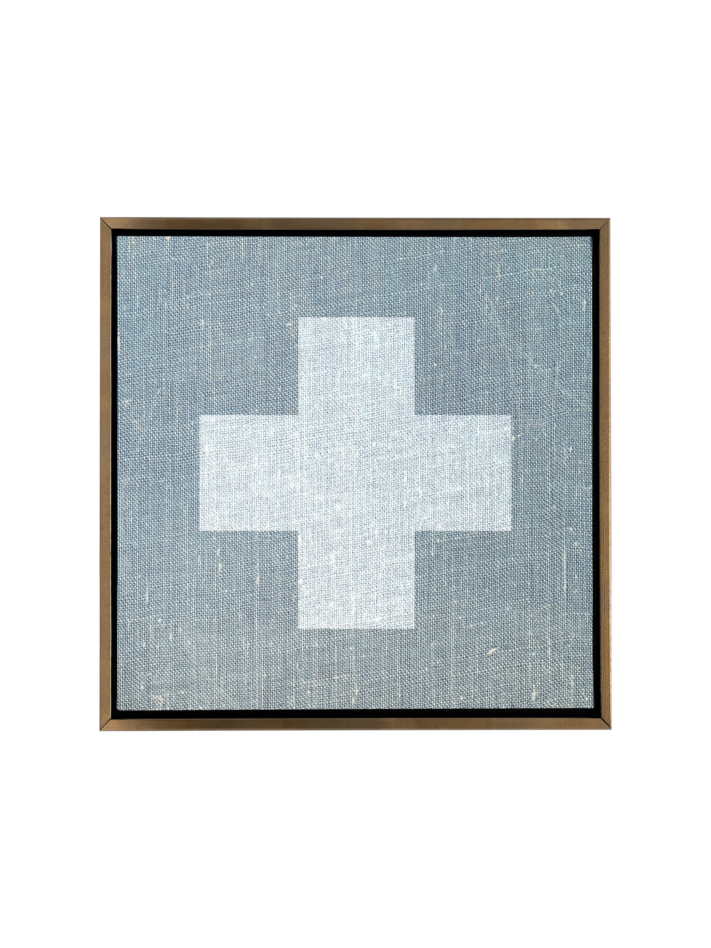 Chambray Cross in White | White Cross | Canvas