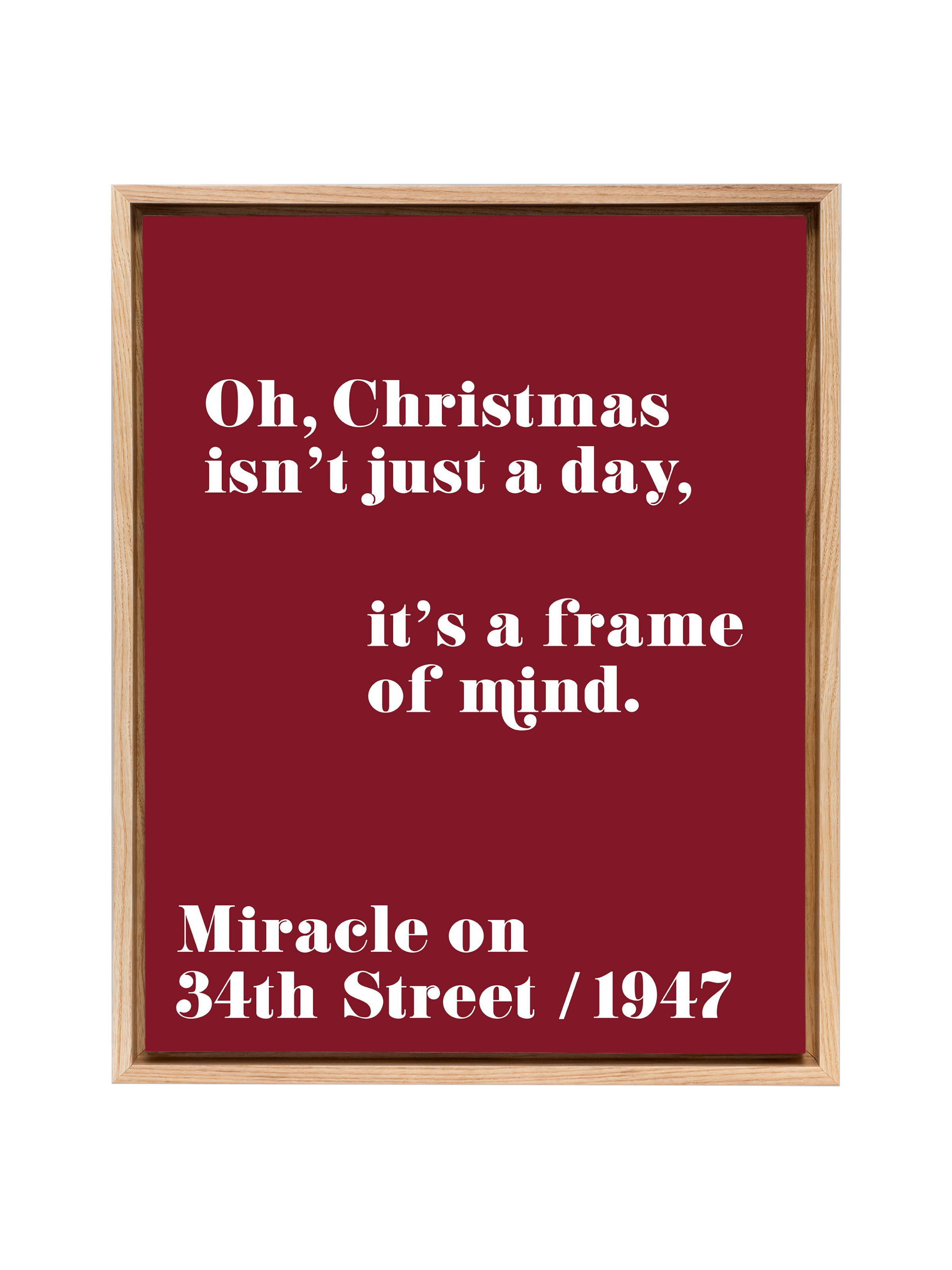 Christmas Isn't Just a Day (Miracle on 34th Street) | Holiday Red | Canvas