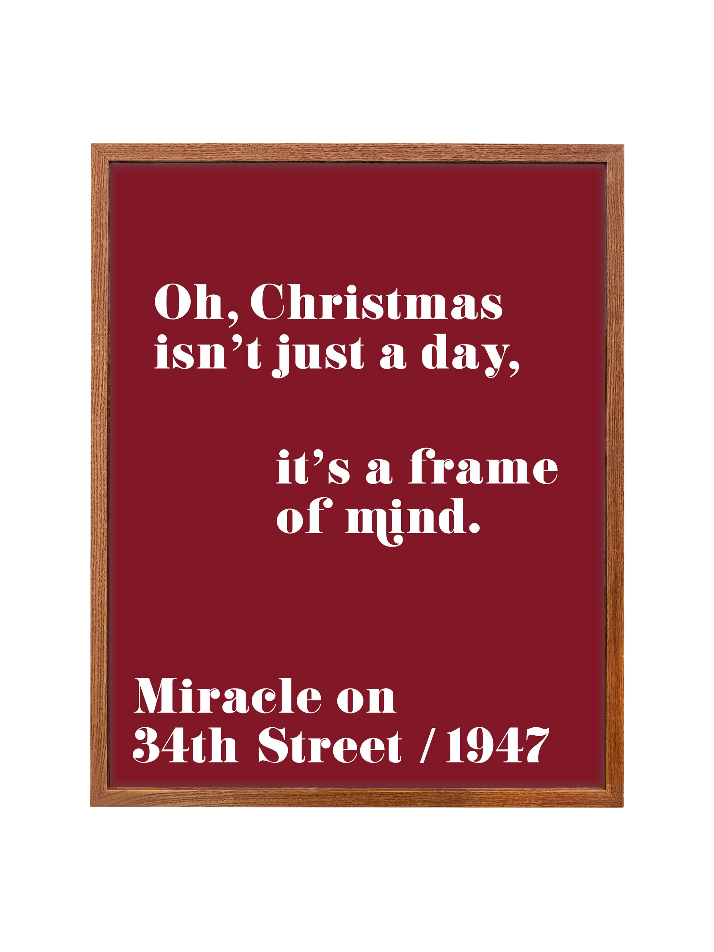 Christmas Isn't Just a Day (Miracle on 34th Street) | Holiday Red | Canvas