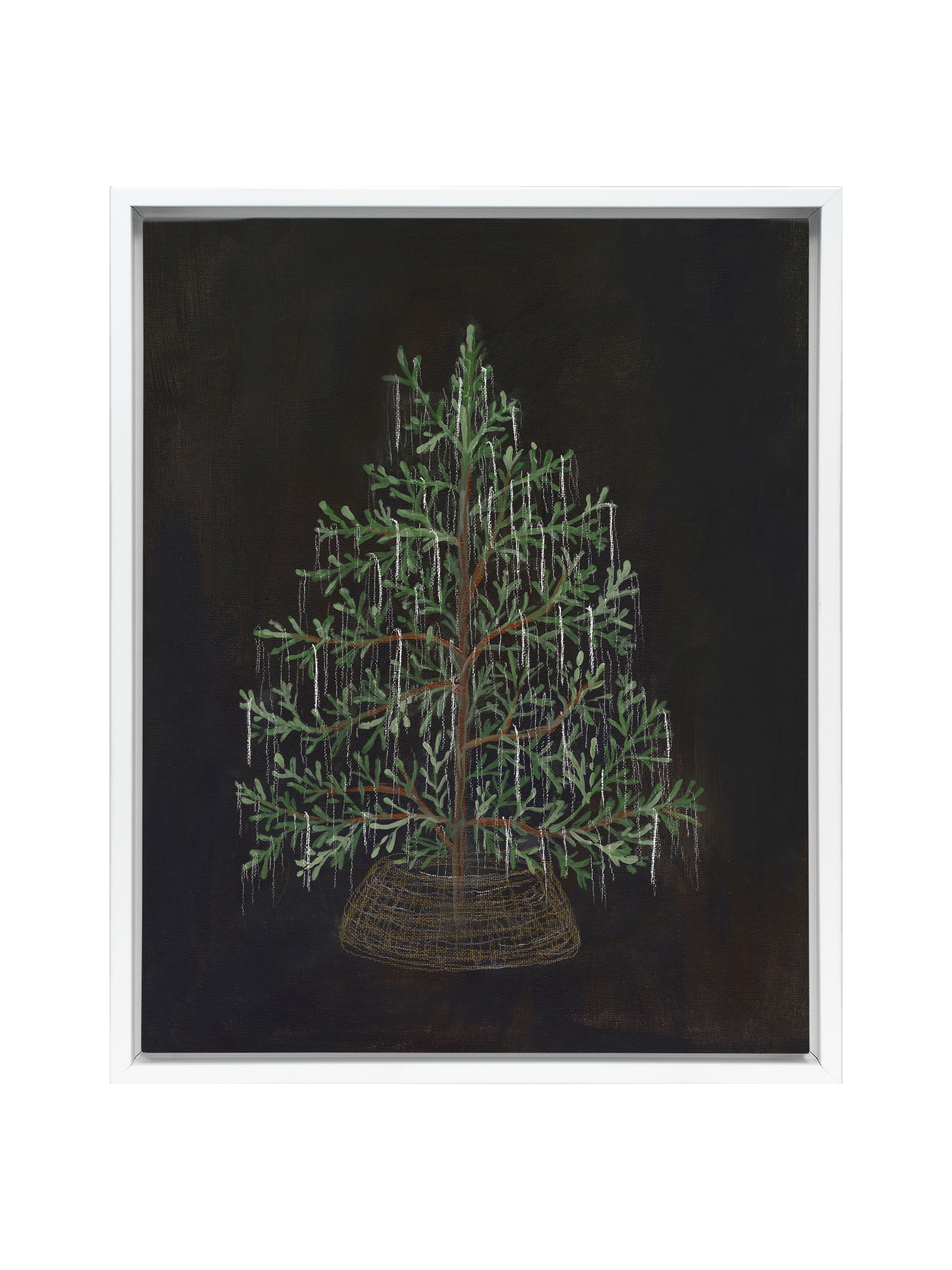 Christmas Tree with Tinsel | Canvas