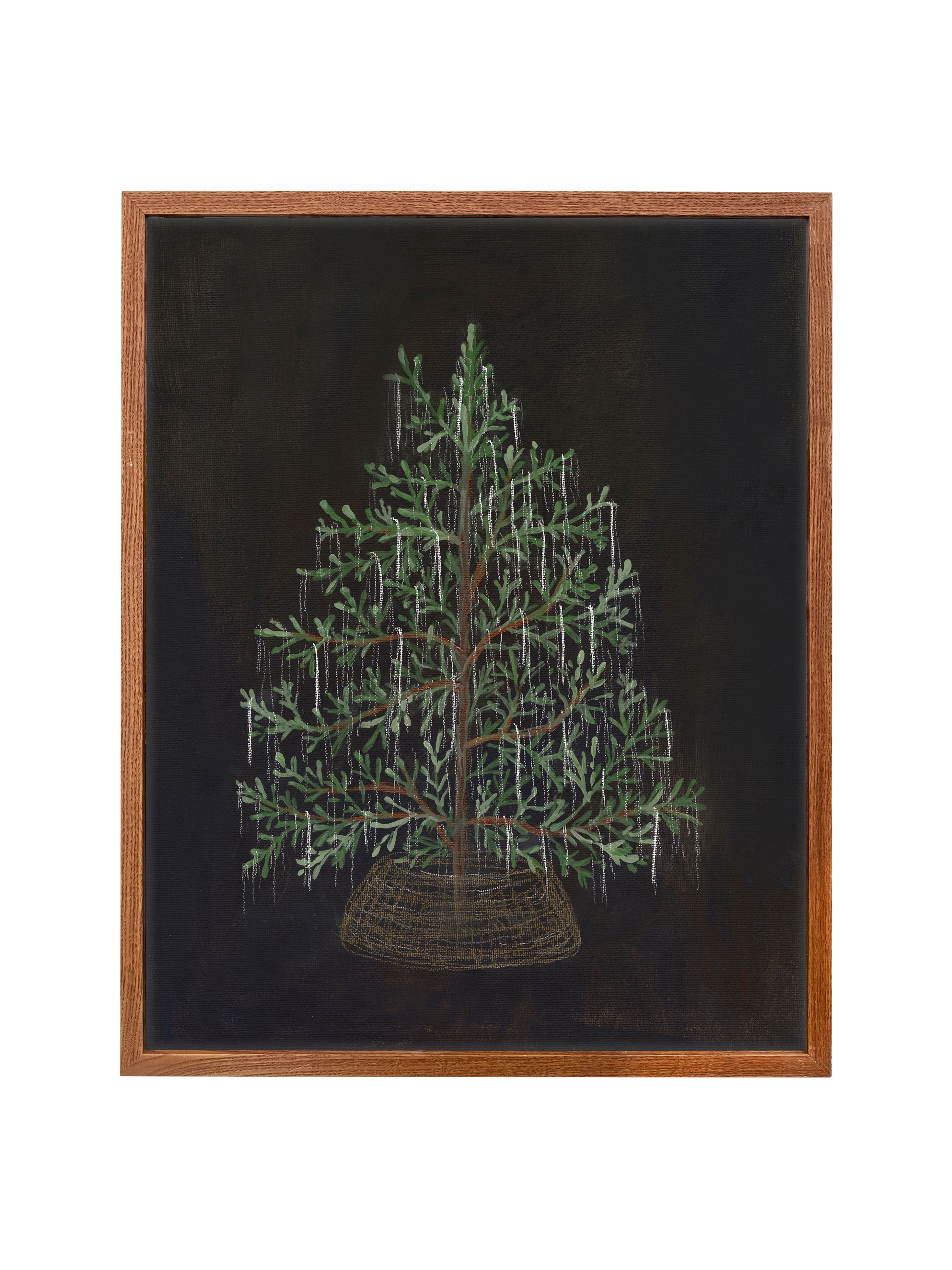 Christmas Tree with Tinsel | Canvas