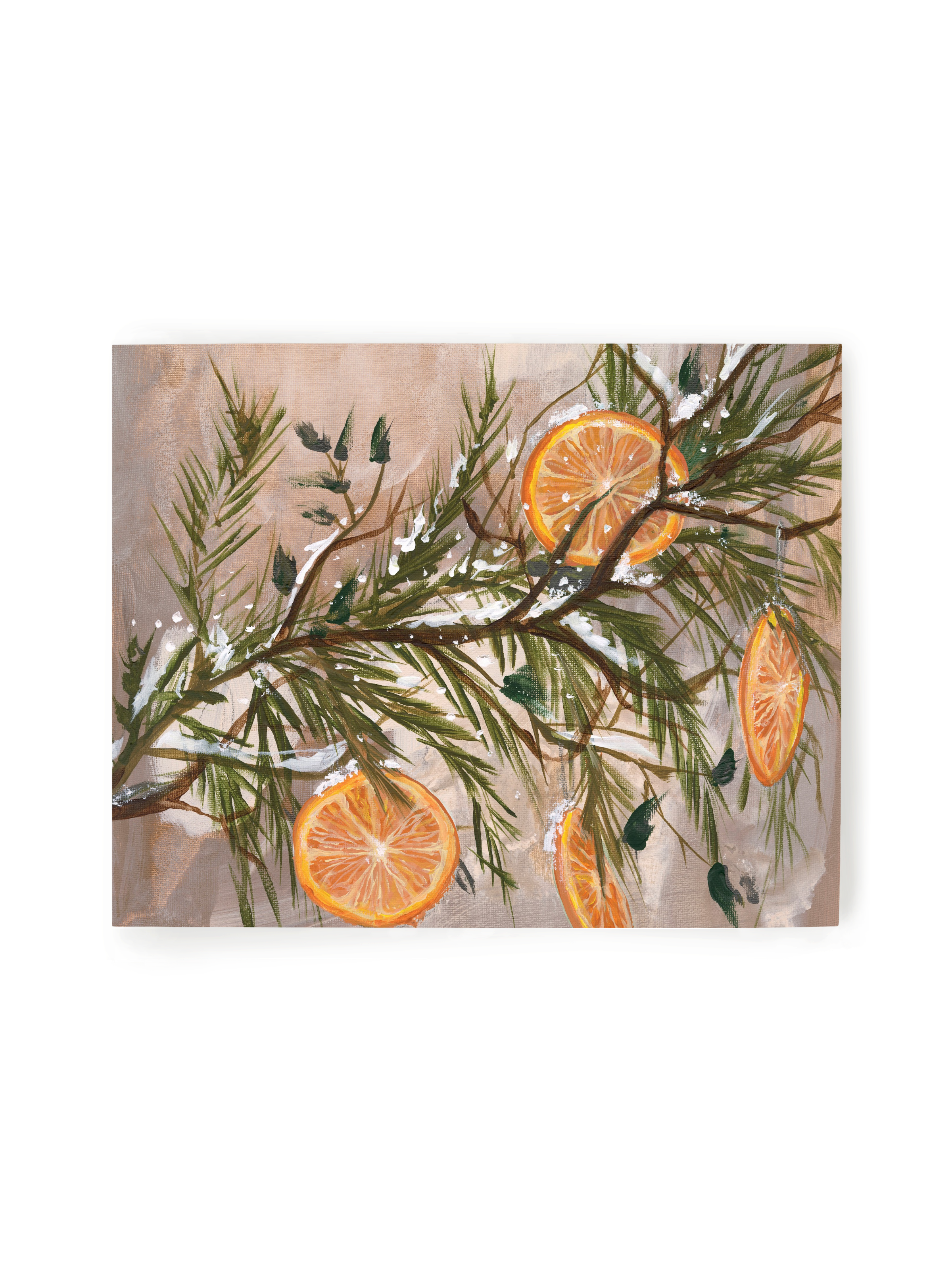 Citrus Garland (Horizontal) Luxe Art Print
