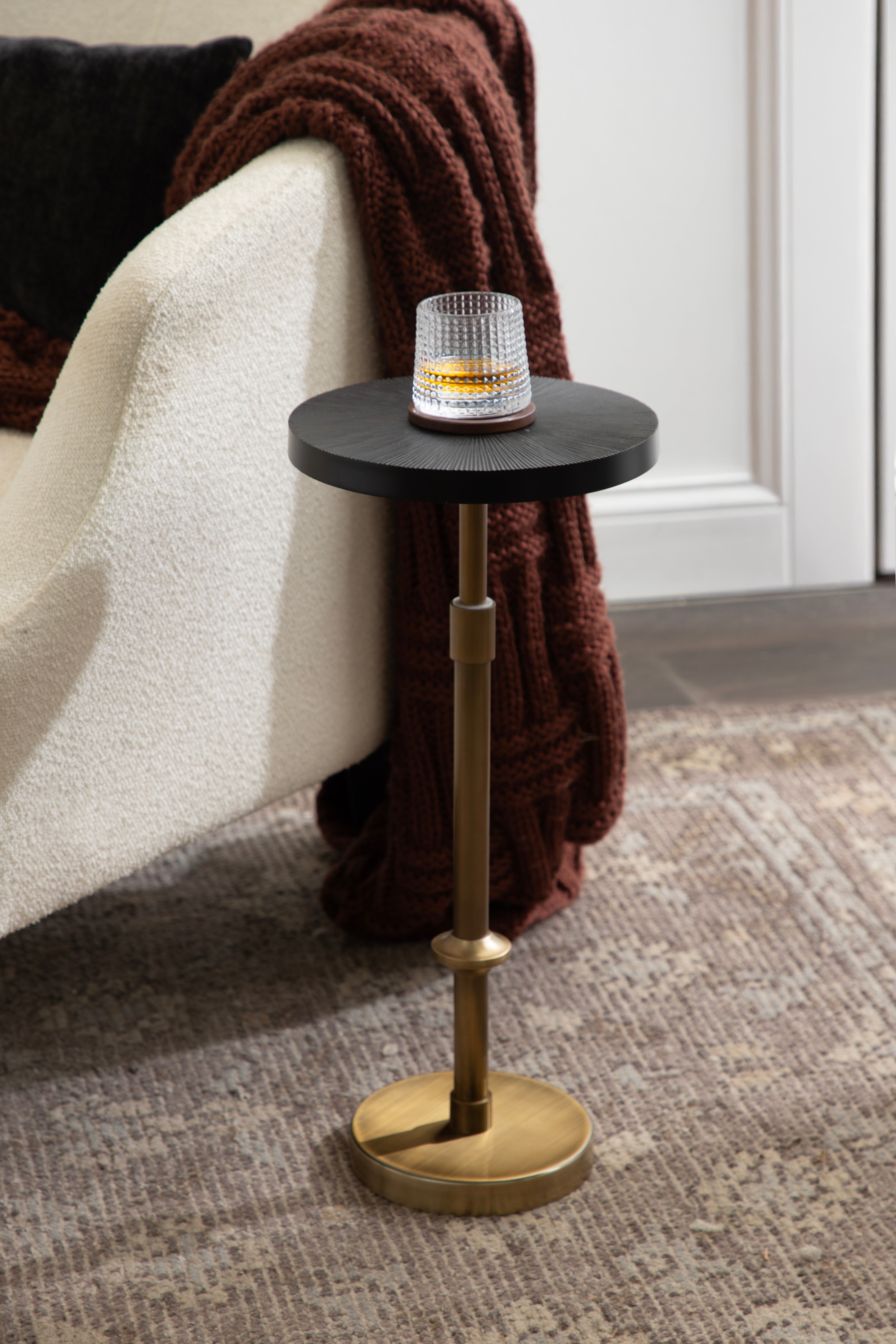 Engles Adjustable Embossed Metal Table and Plant Stand