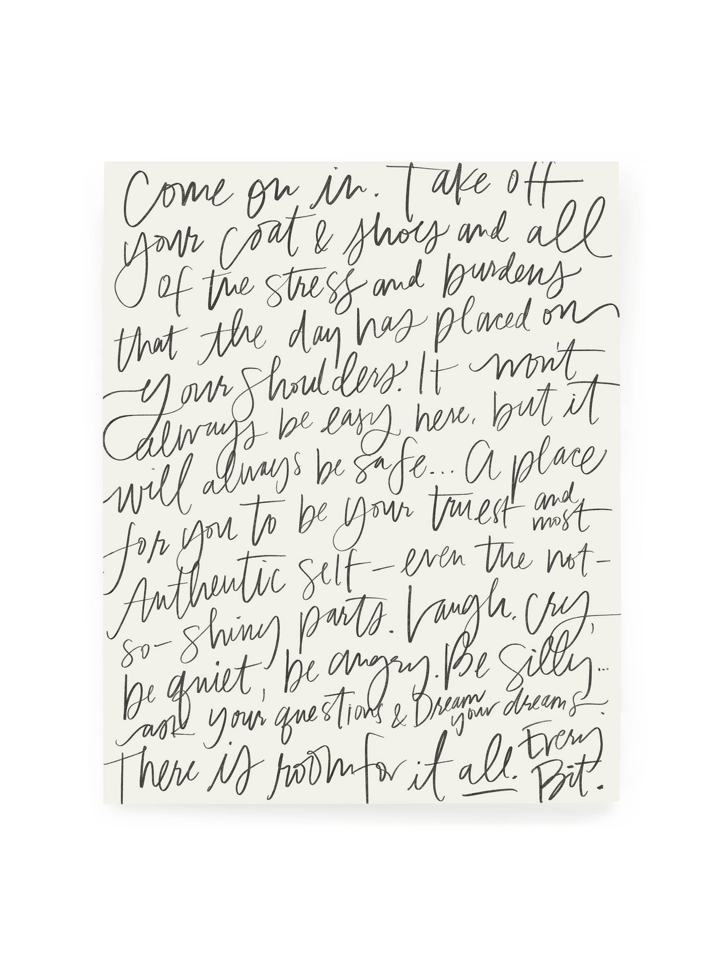 Come On In in Lettering Luxe Art Print