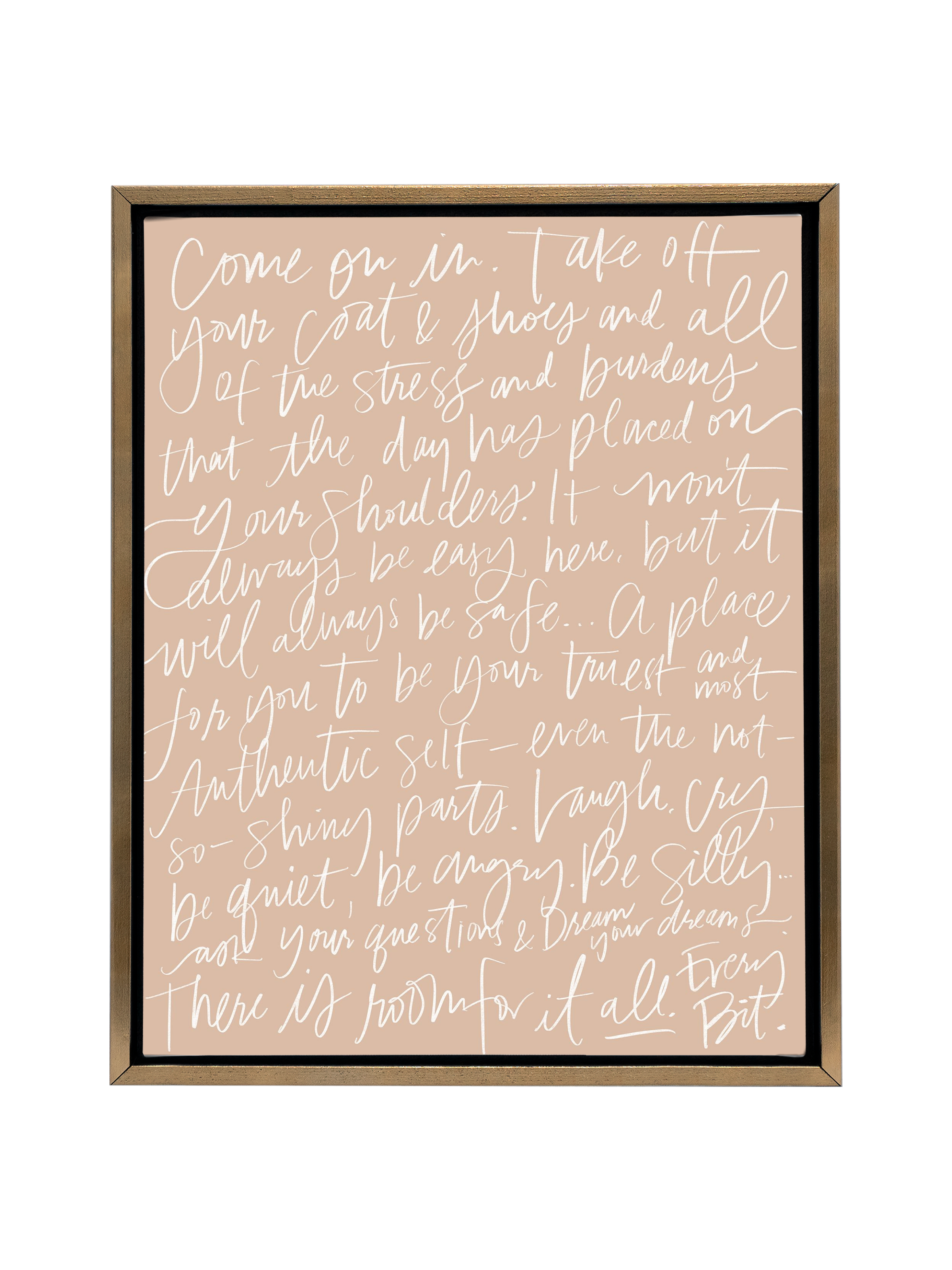 Come On In in Lettering | Cameo | Canvas