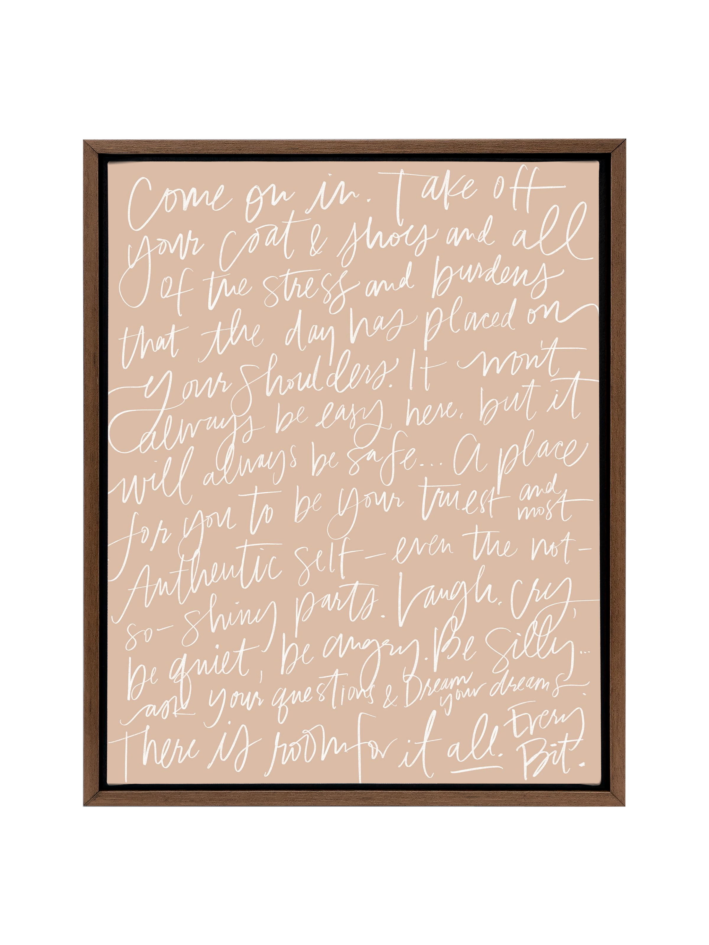 Come On In in Lettering | Cameo | Canvas