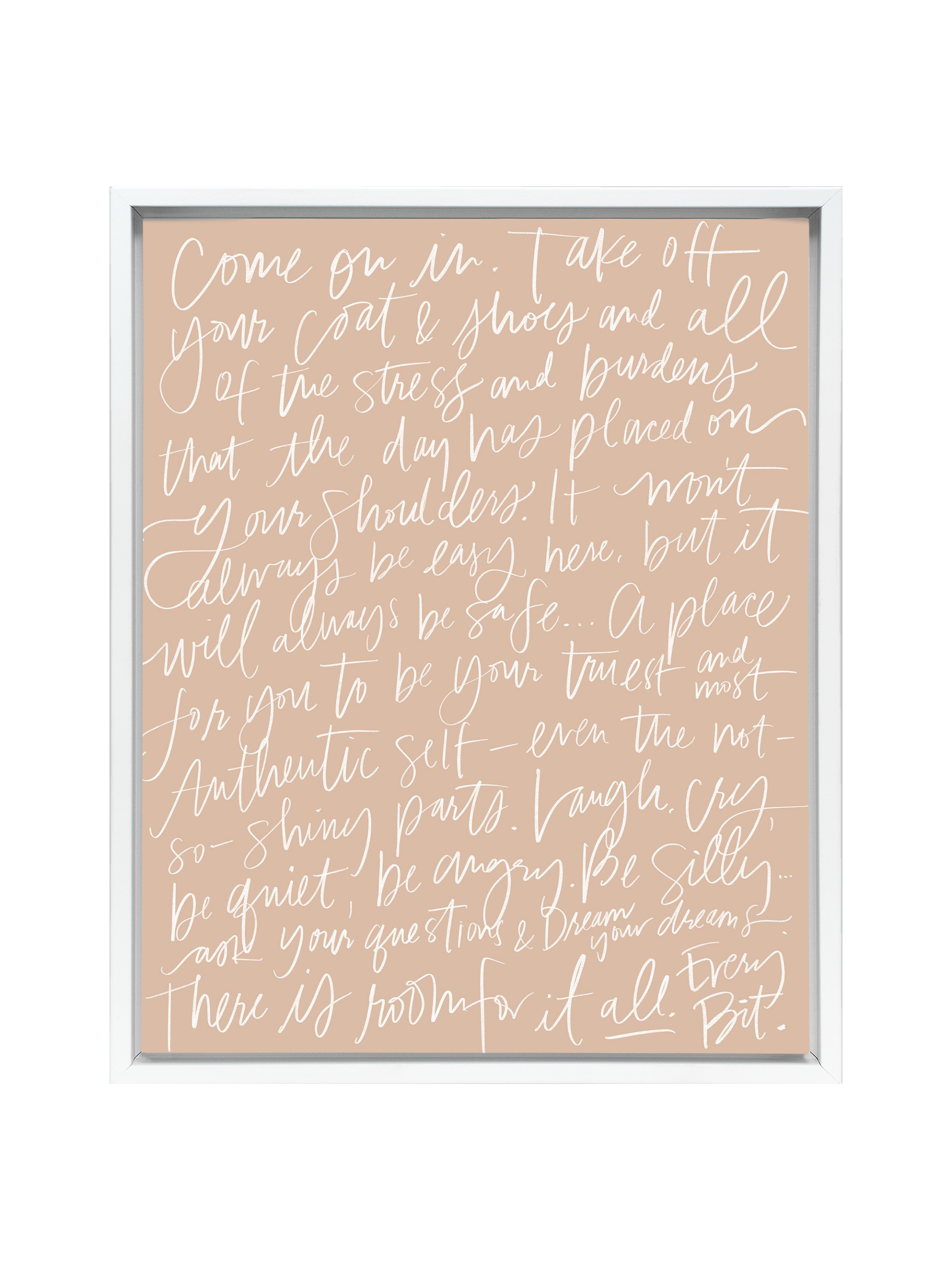 Come On In in Lettering | Cameo | Canvas