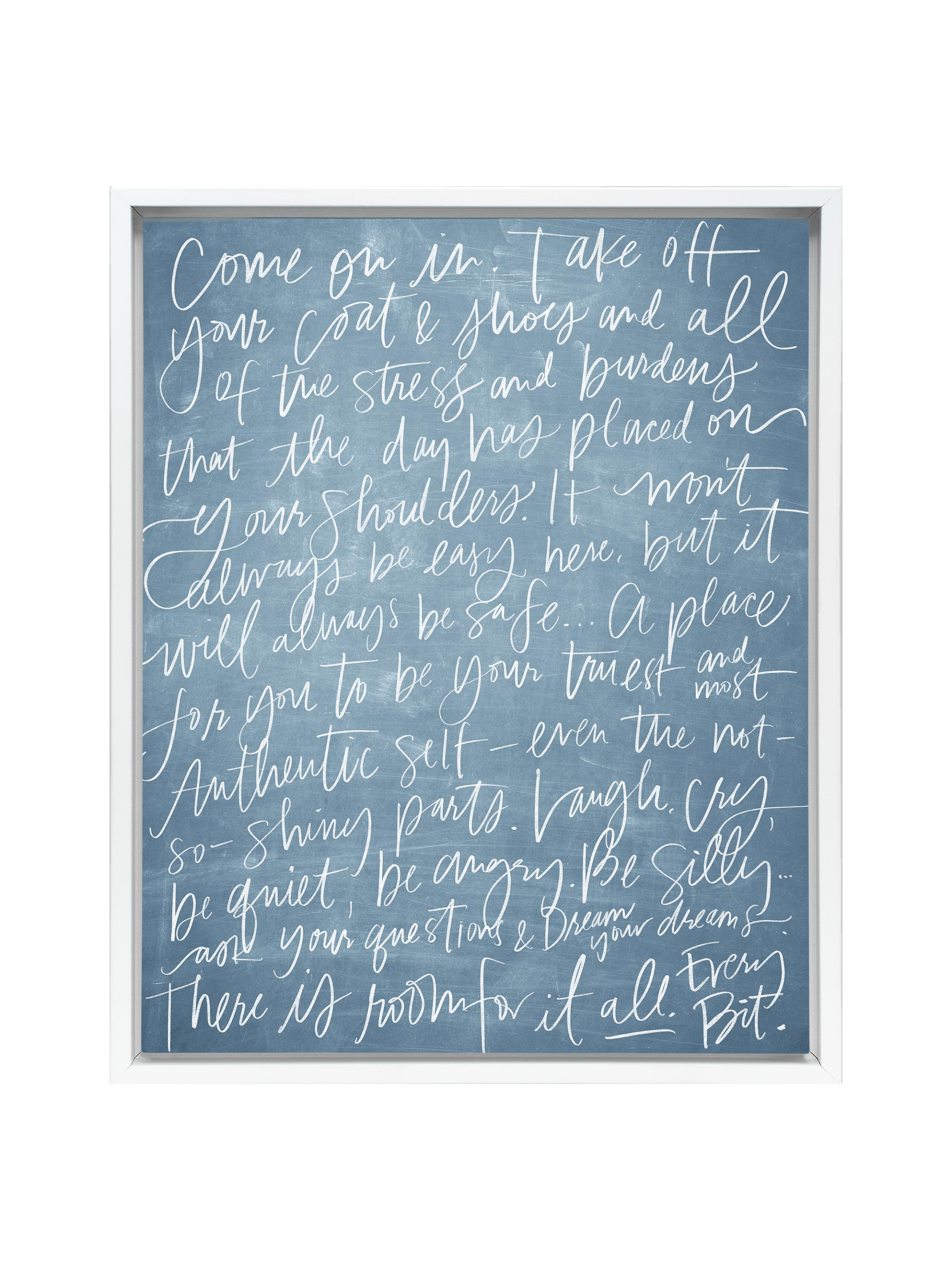 Come On In in Lettering | Chambray | Canvas