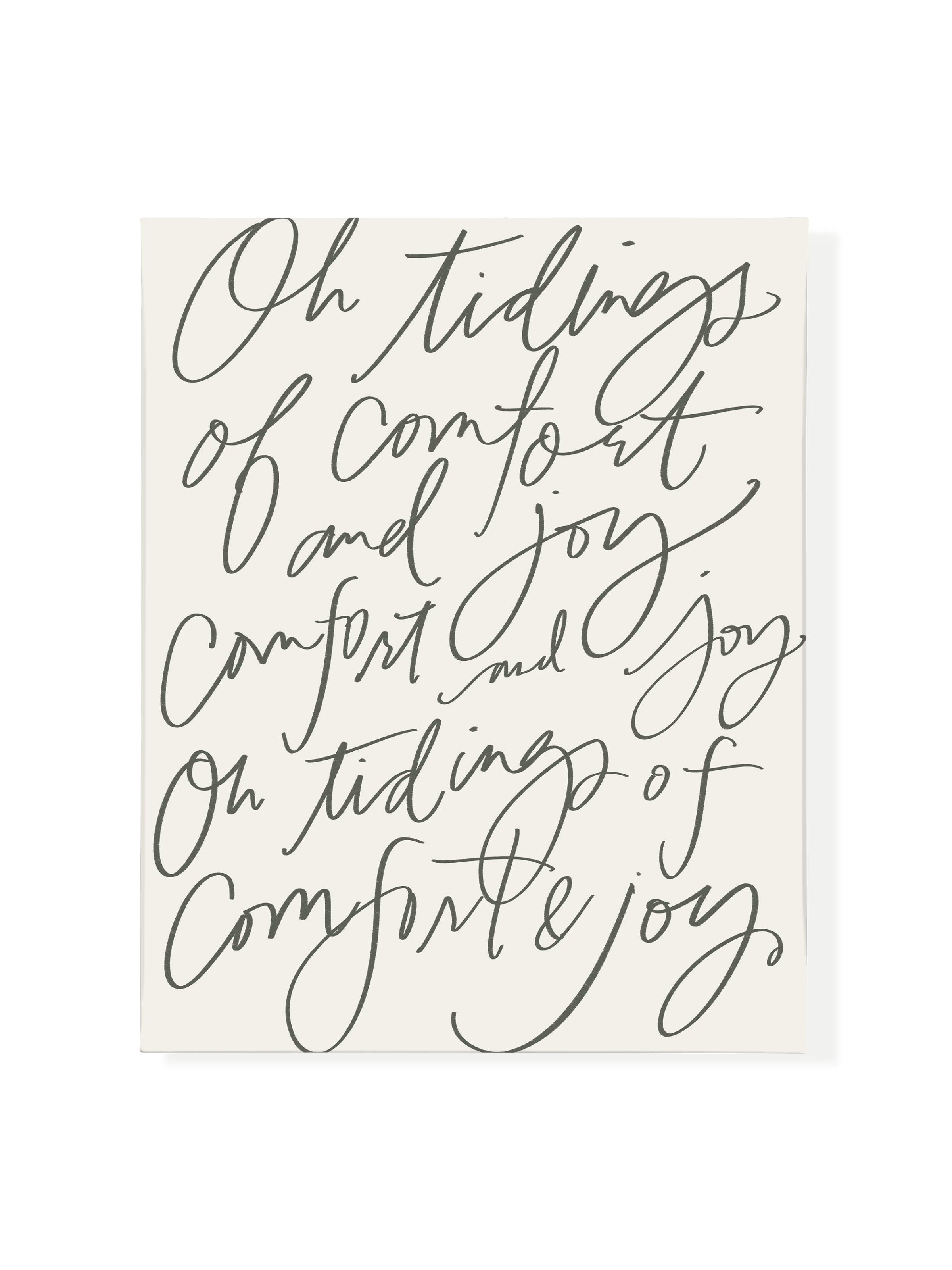 Comfort & Joy | Camp Green | Canvas