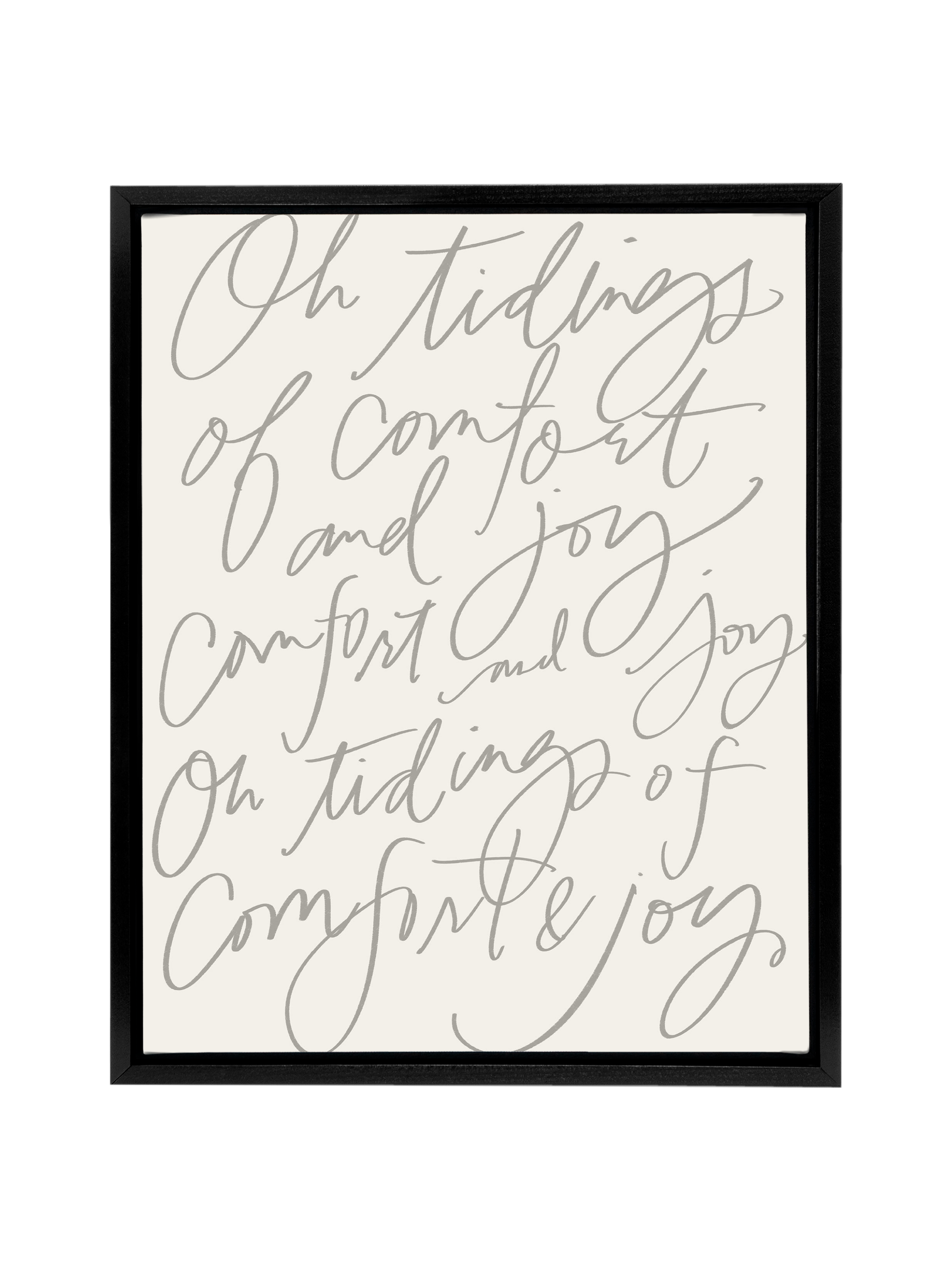 Comfort & Joy | Warm Grey | Canvas