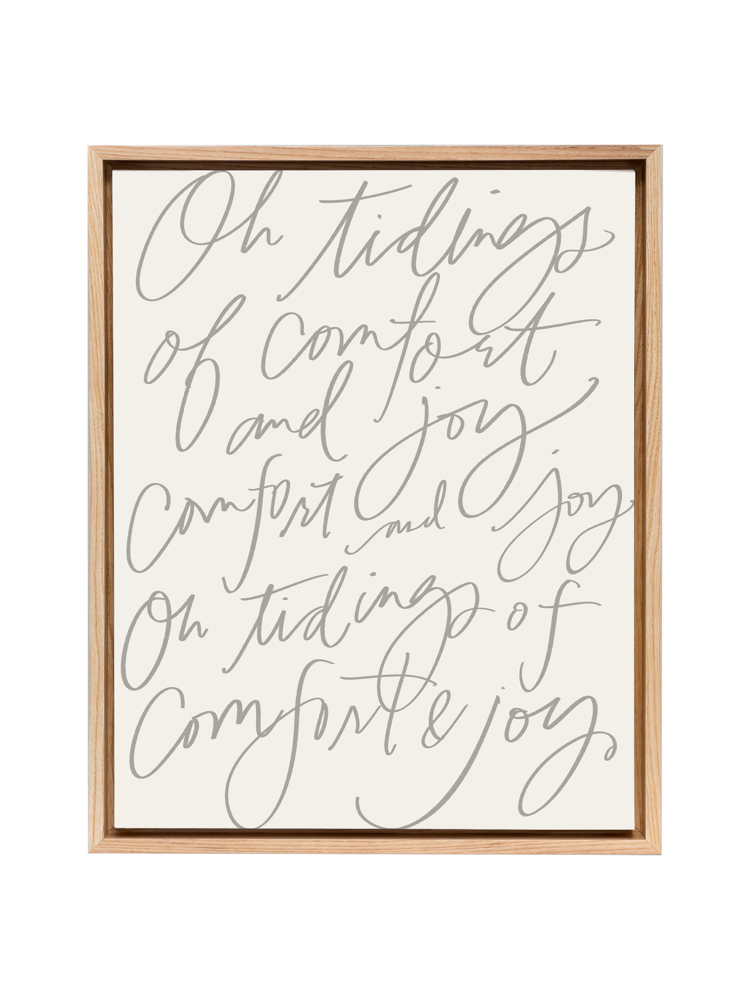 Comfort & Joy | Warm Grey | Canvas