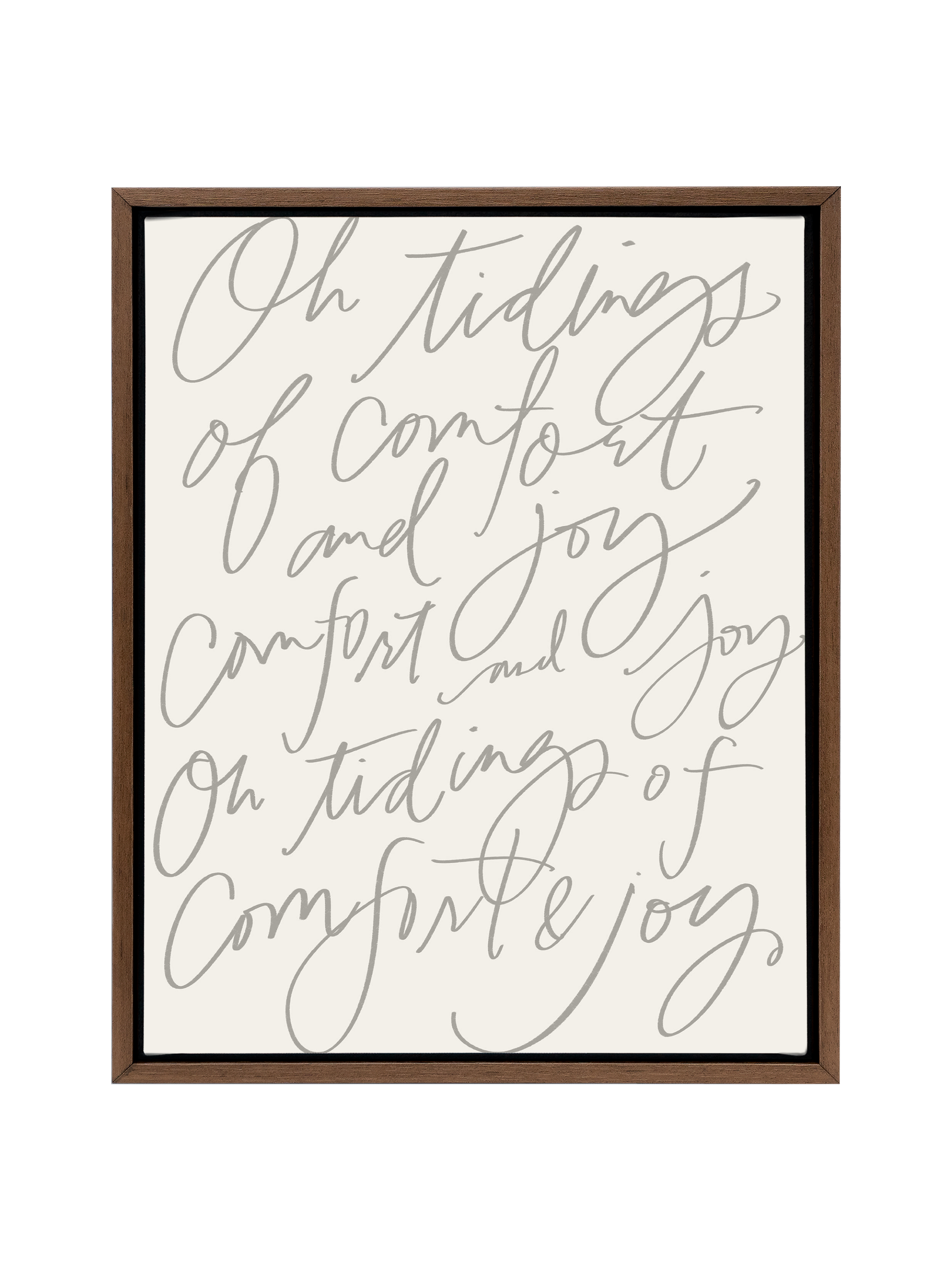 Comfort & Joy | Warm Grey | Canvas