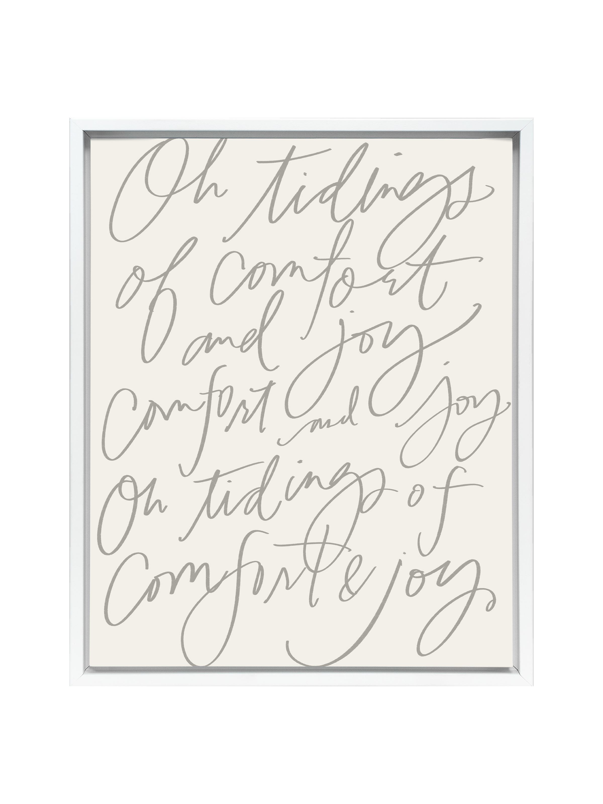 Comfort & Joy | Warm Grey | Canvas