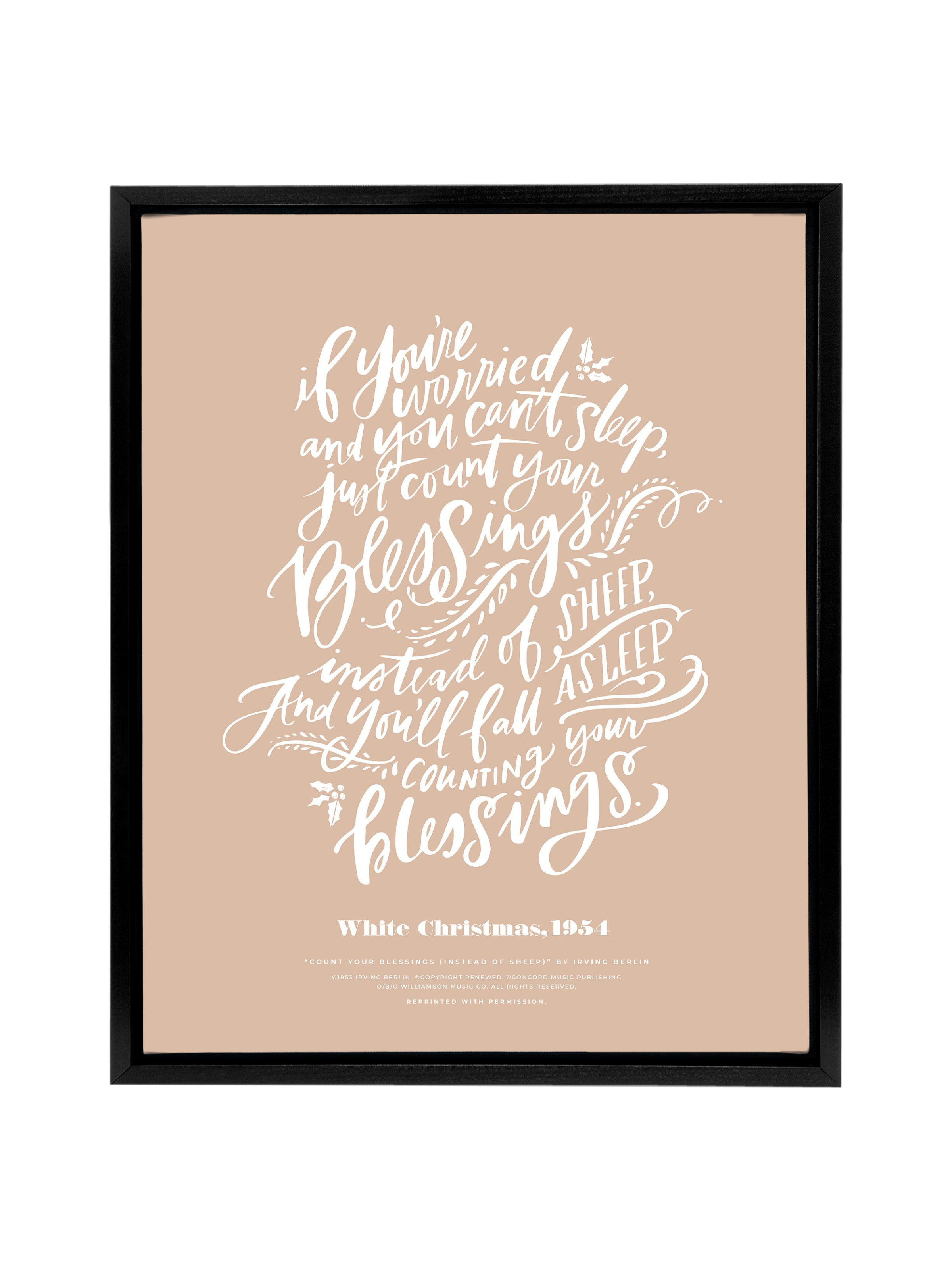 Count Your Blessings (White Christmas) | Cameo | Canvas