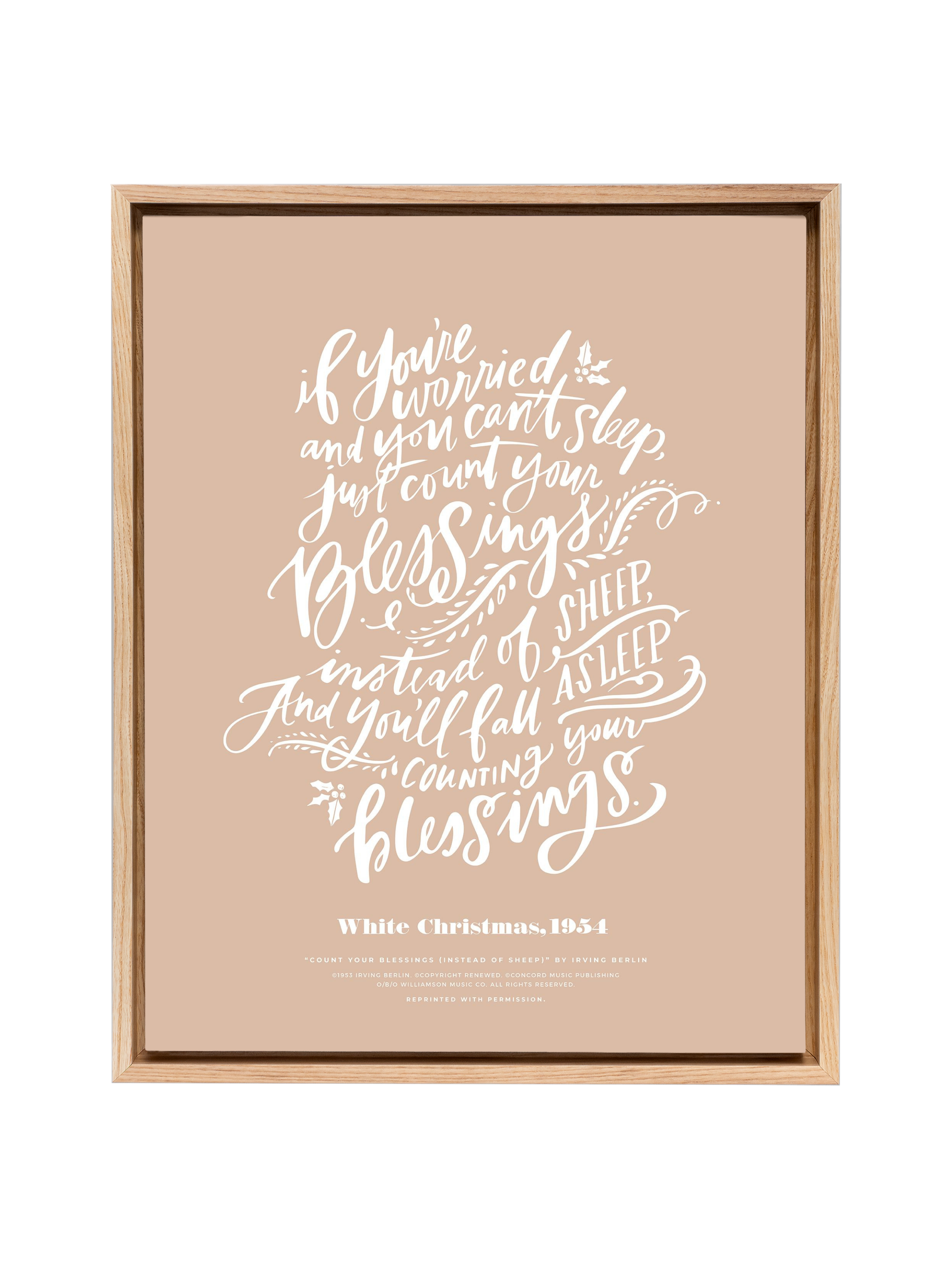 Count Your Blessings (White Christmas) | Cameo | Canvas