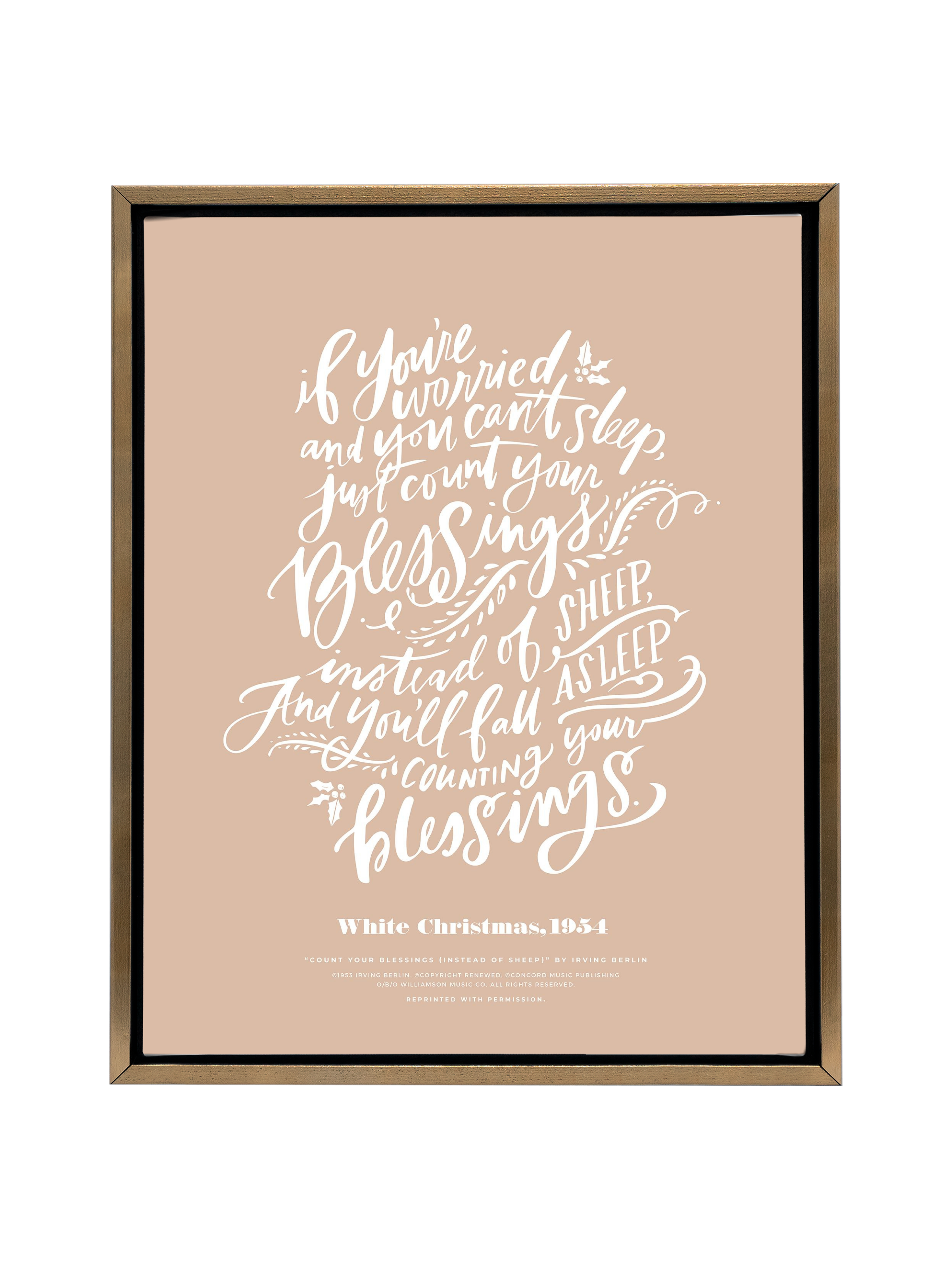 Count Your Blessings (White Christmas) | Cameo | Canvas