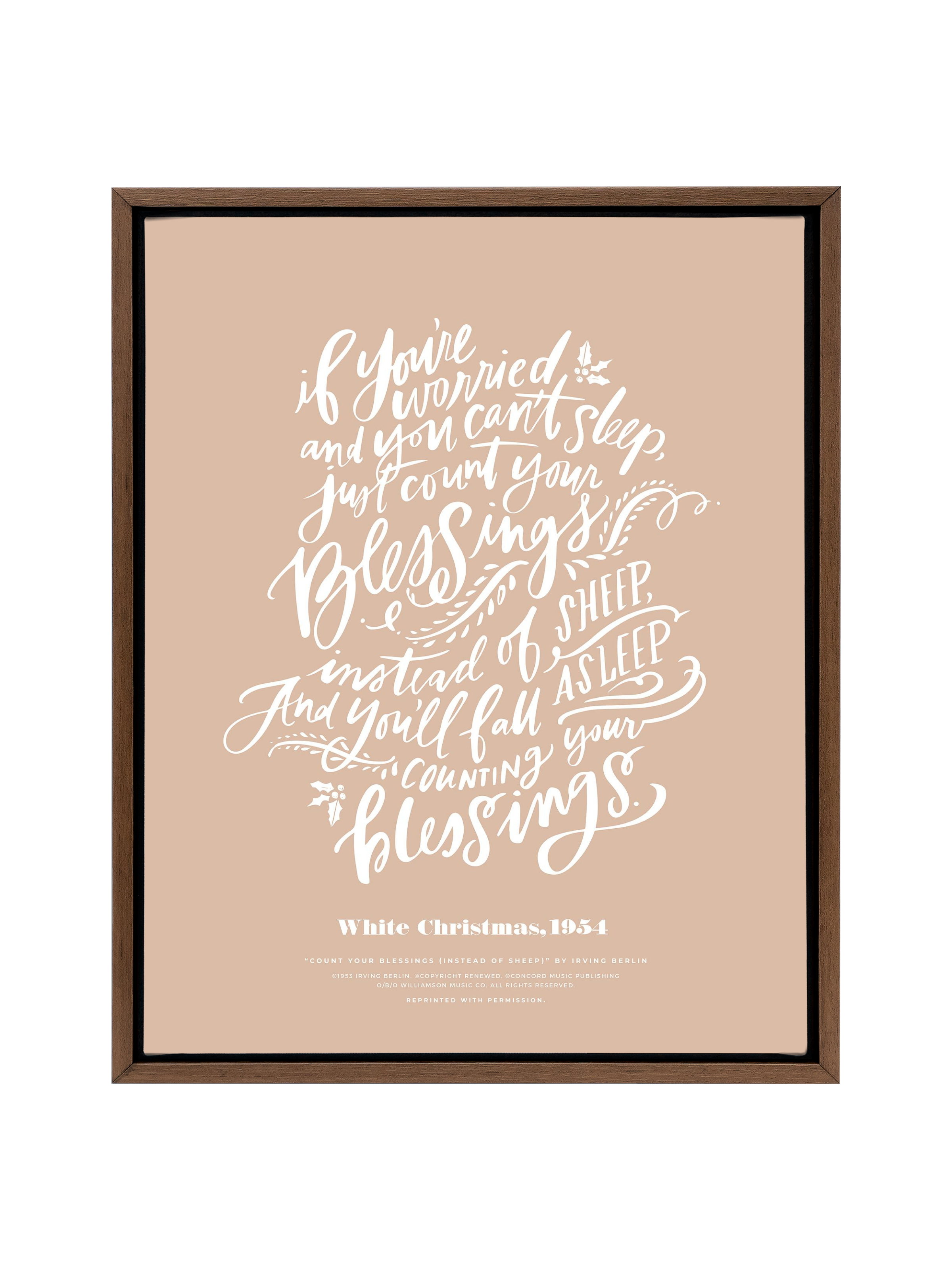 Count Your Blessings (White Christmas) | Cameo | Canvas
