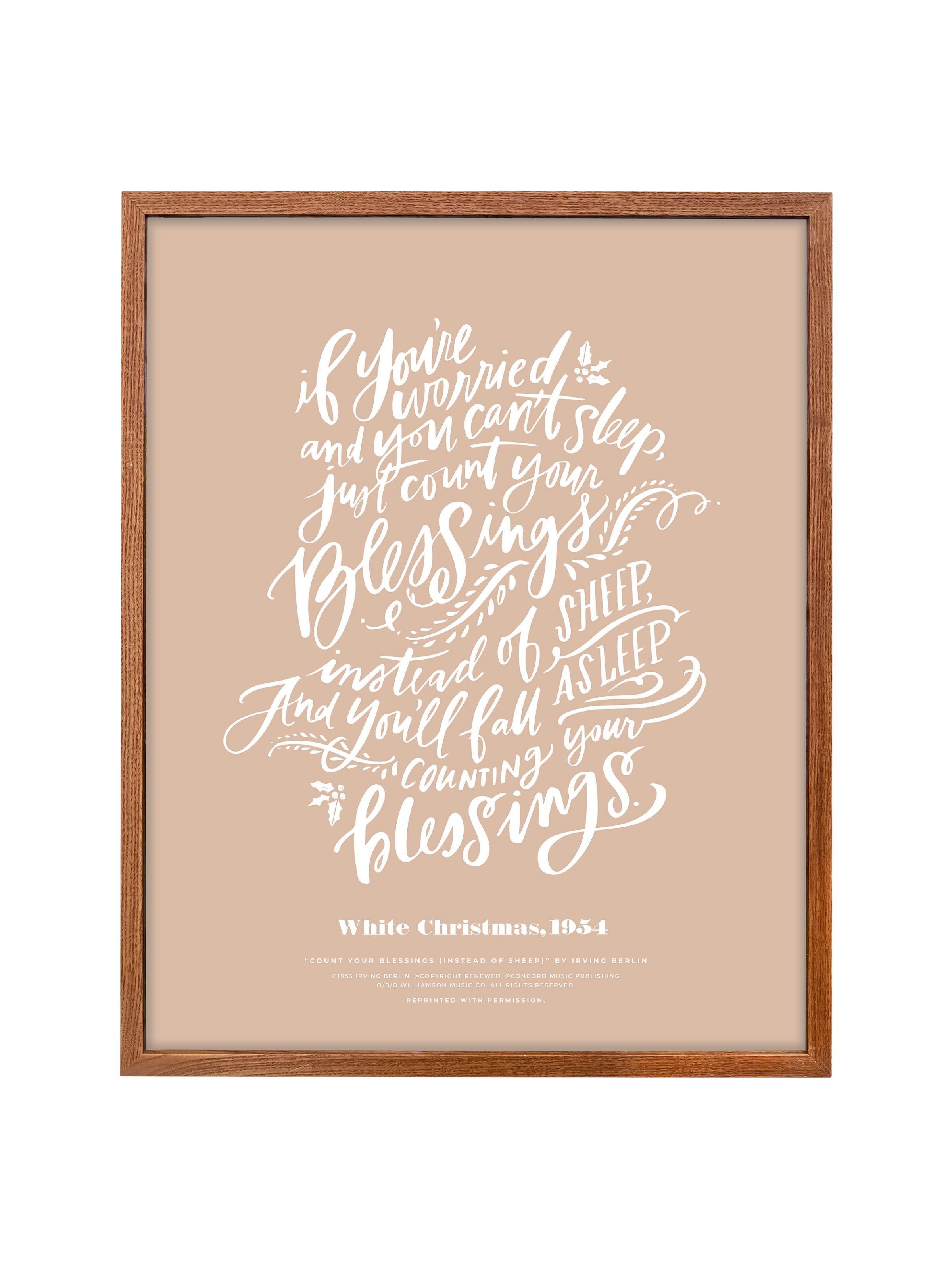 Count Your Blessings (White Christmas) | Cameo | Canvas