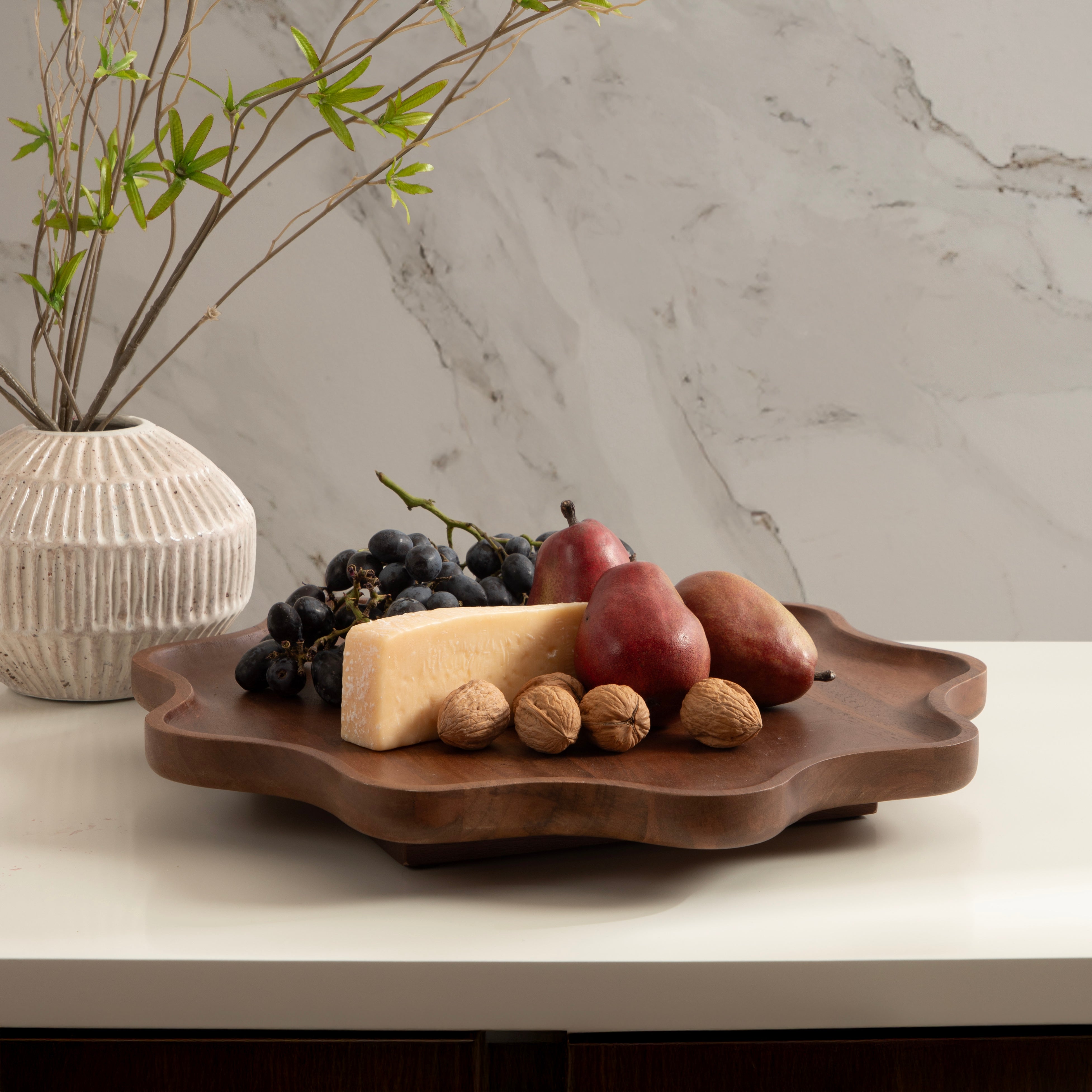 Alezar Wood Lazy Susan Tray