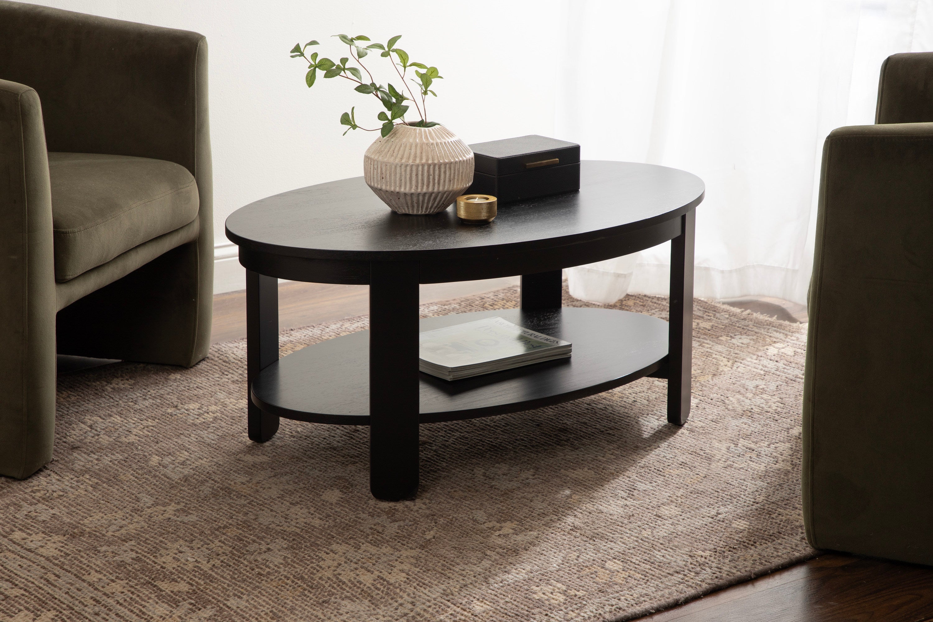 Foxford Oval Wood Coffee Table