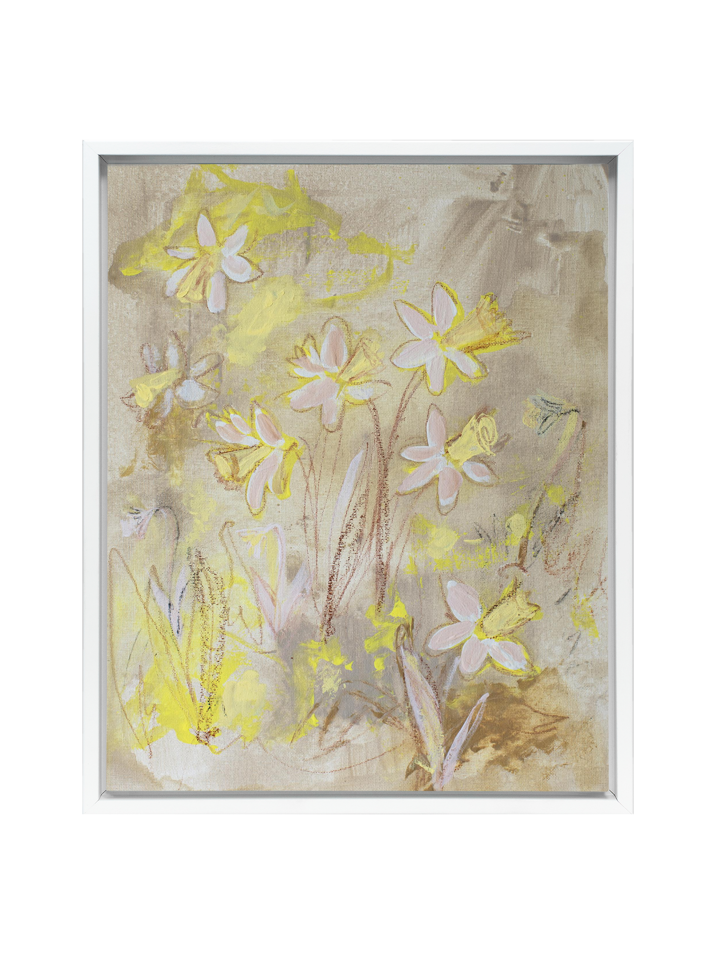 Daffodils on Straw | Canvas