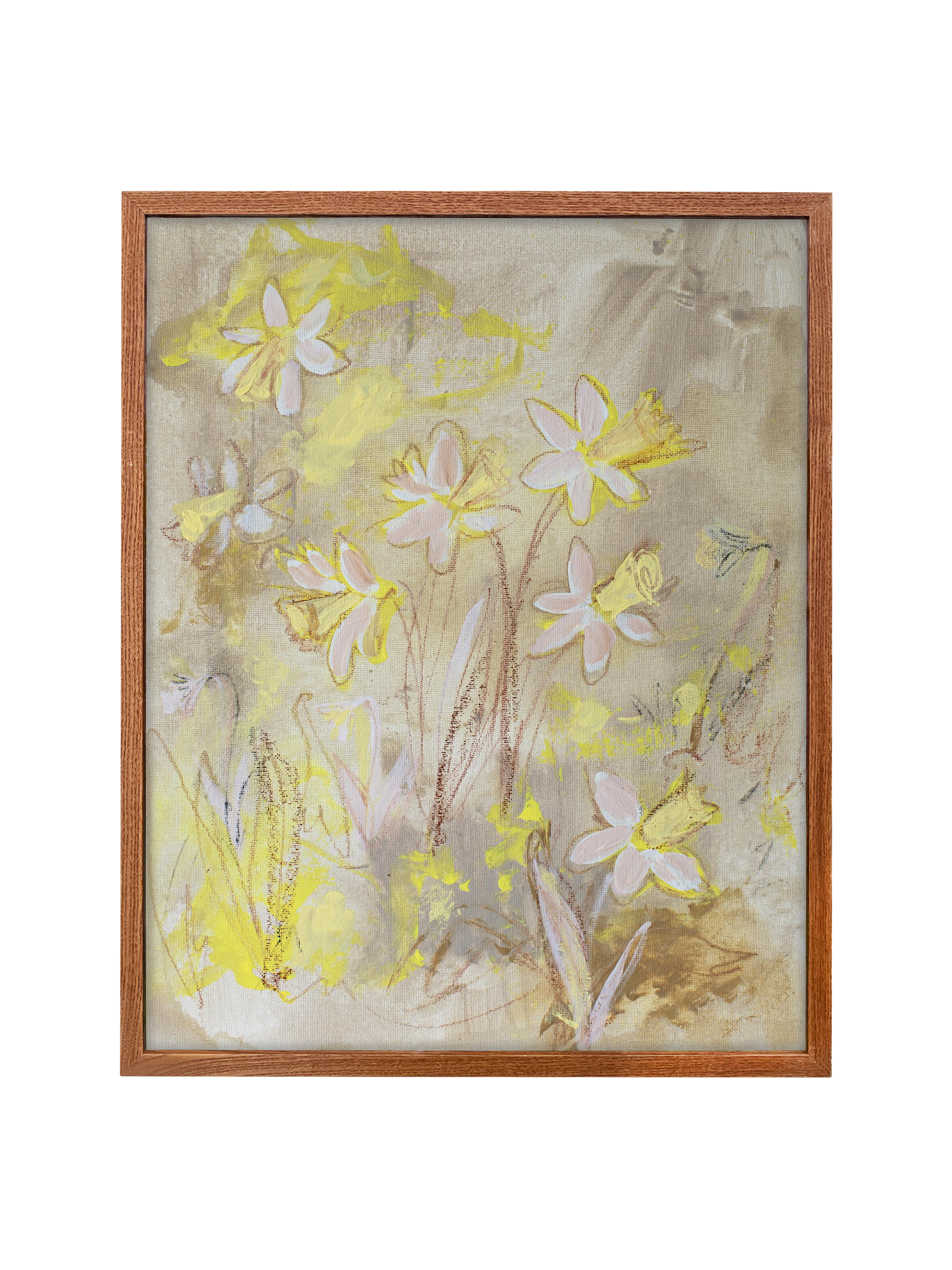 Daffodils on Straw | Canvas