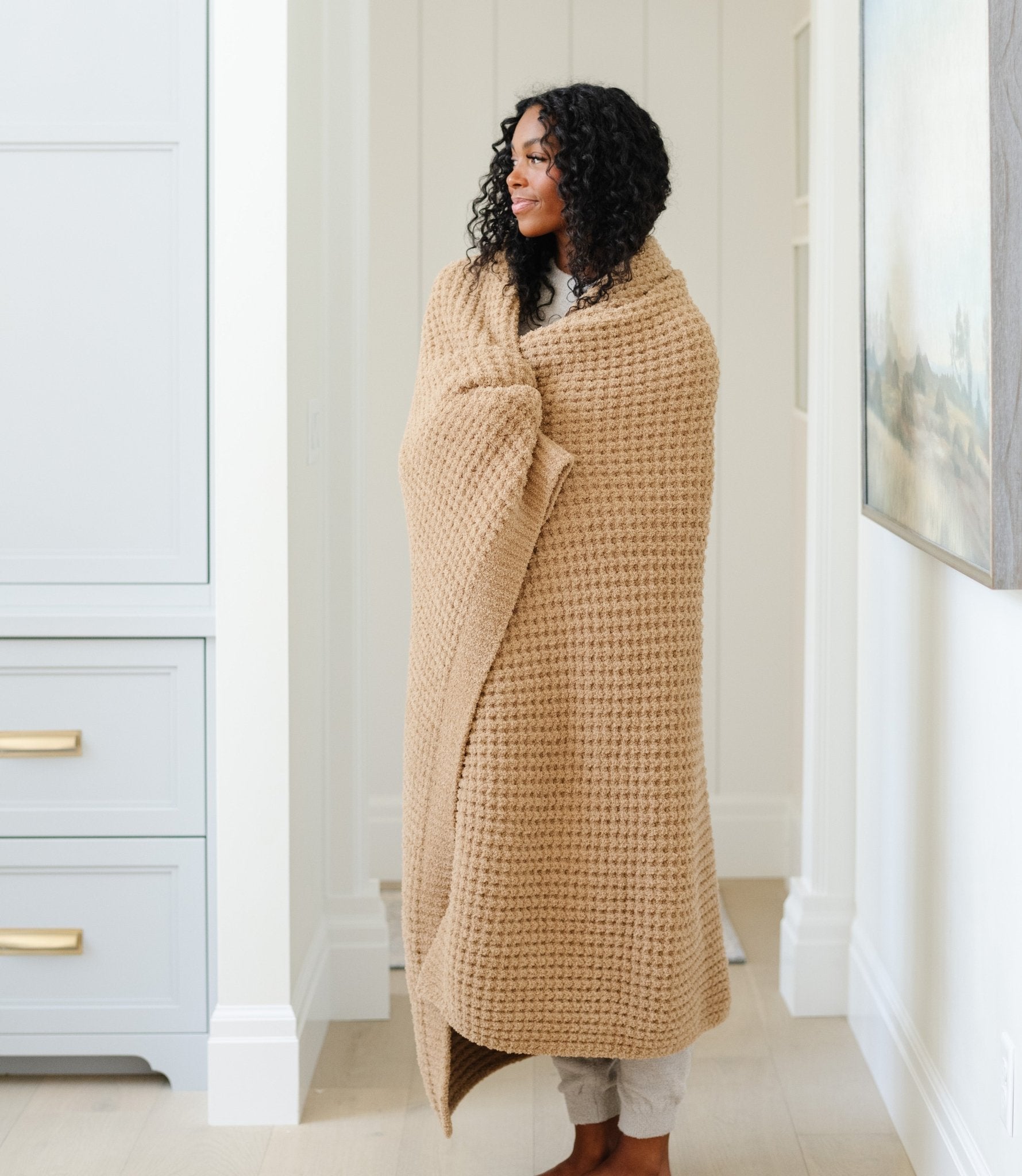 WAFFLE KNIT XL THROW BLANKET