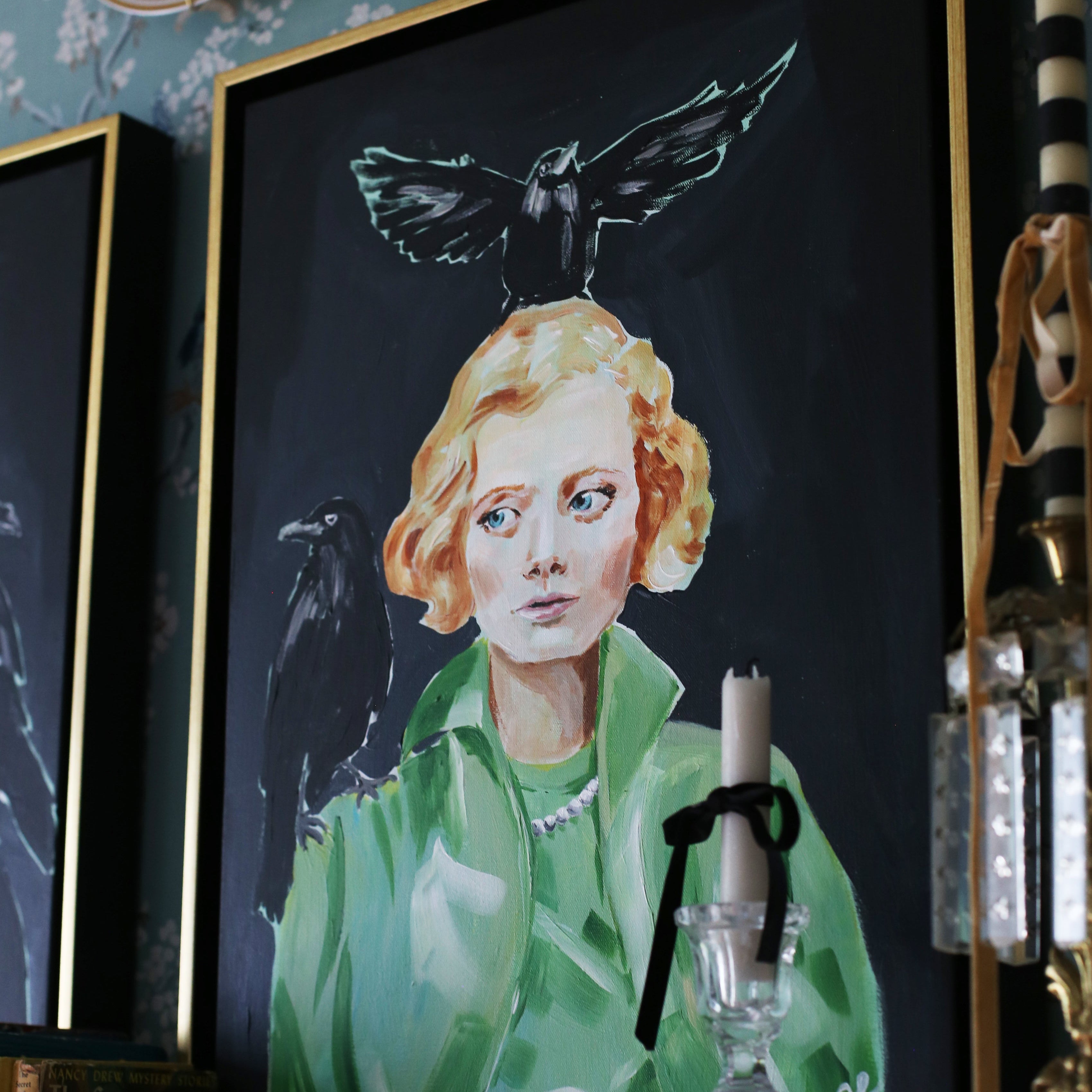 Daphne and the Birds Canvas Wall Art