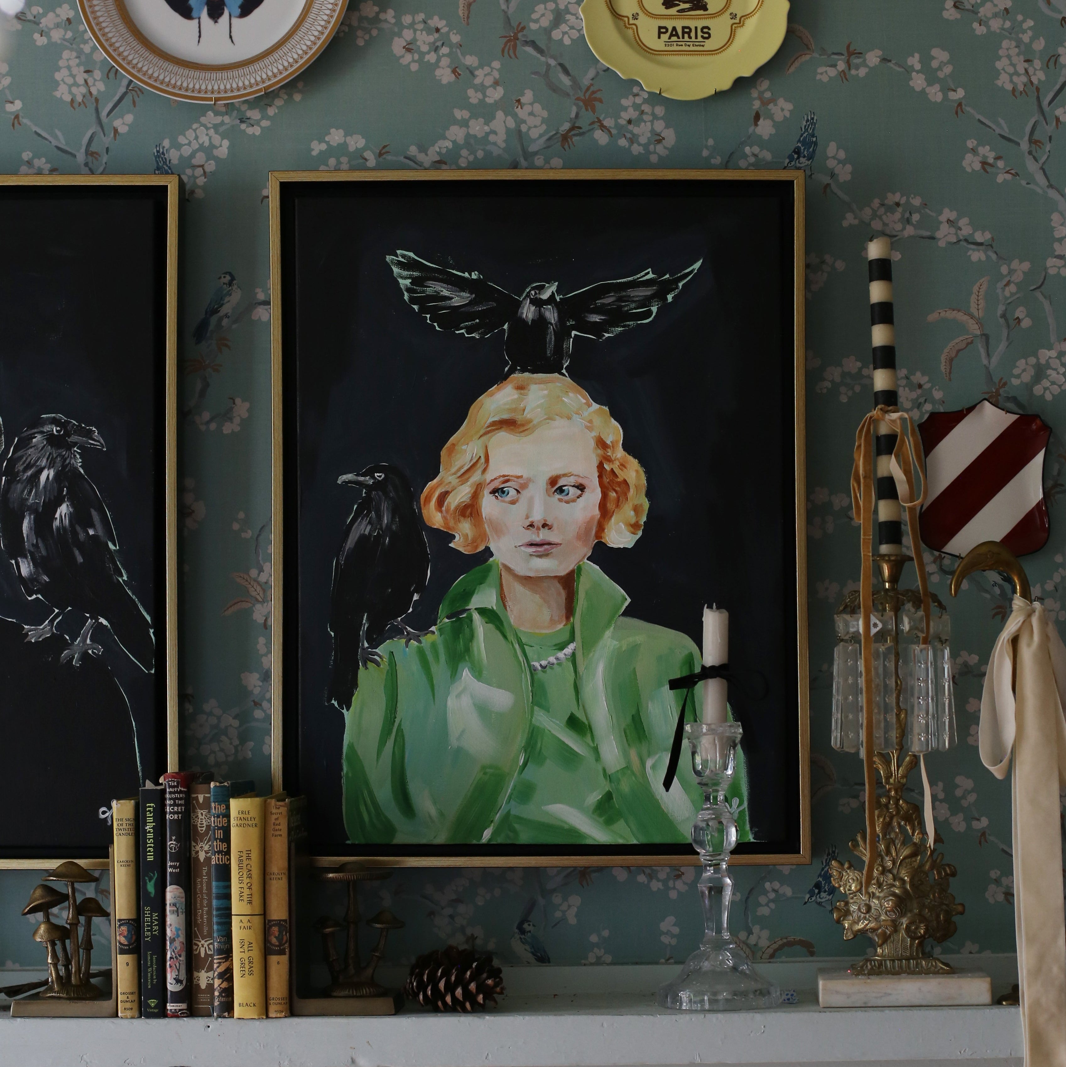Daphne and the Birds Canvas Wall Art