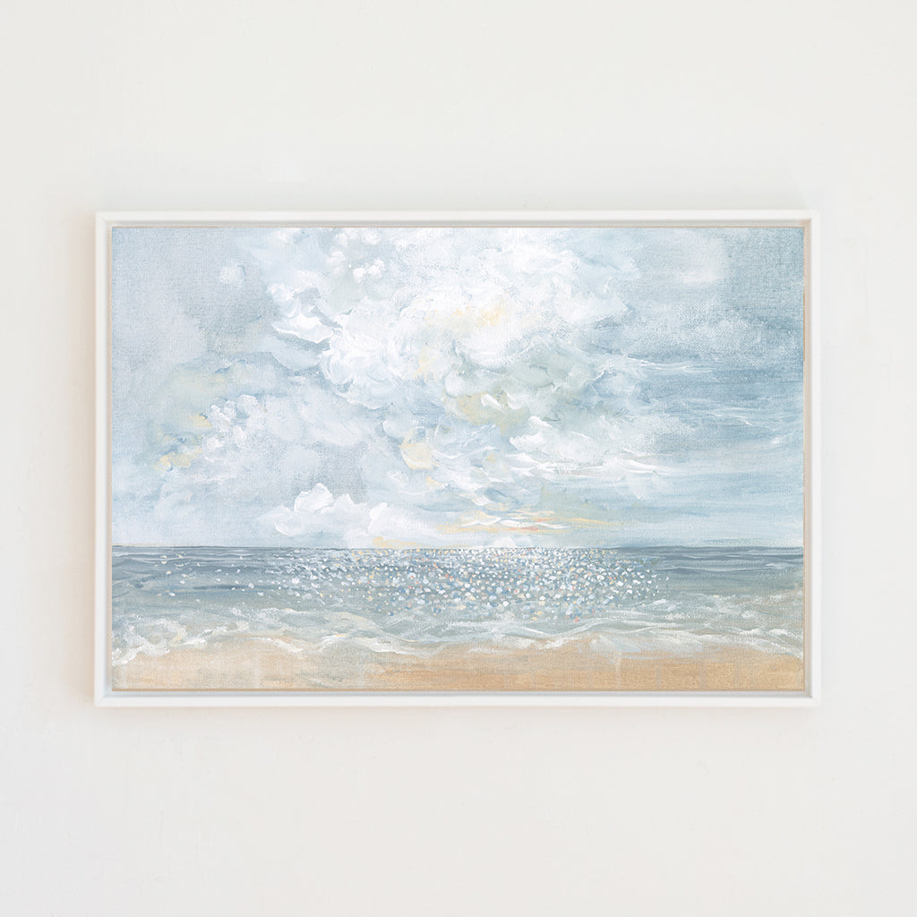 Dazzling Shore Canvas Wall Art . Rectangle