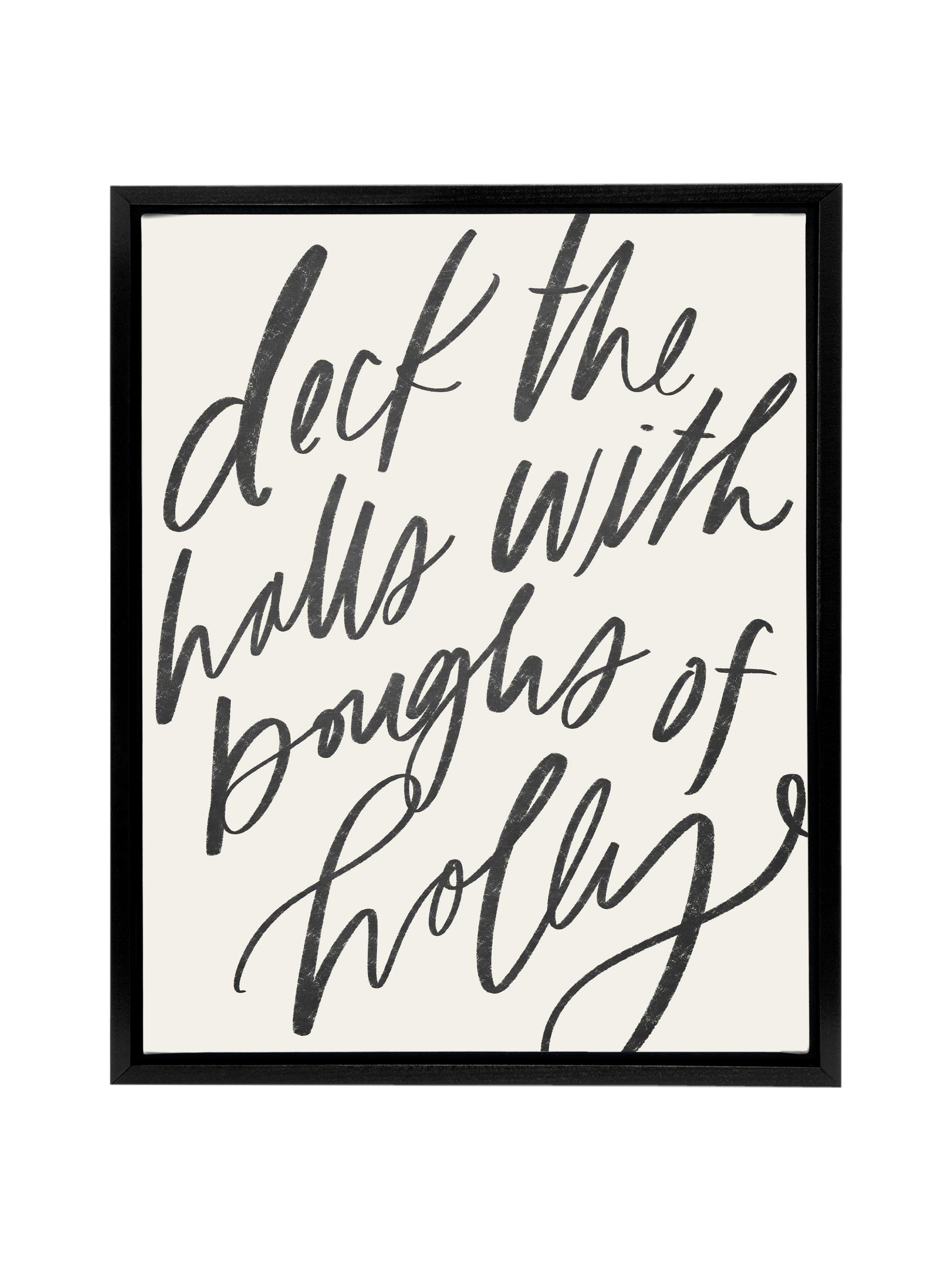 Deck the Halls | Charcoal | Canvas