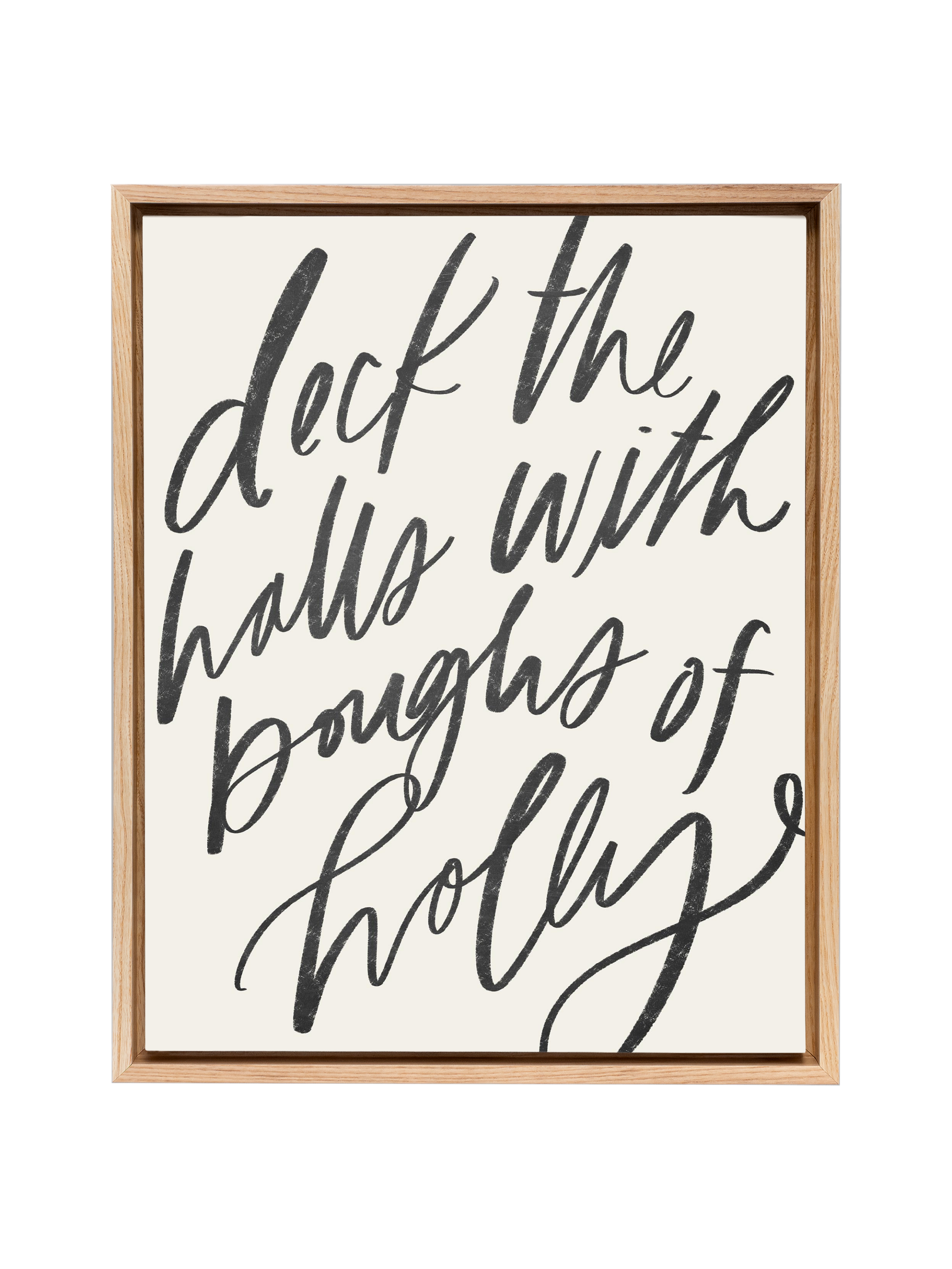 Deck the Halls | Charcoal | Canvas