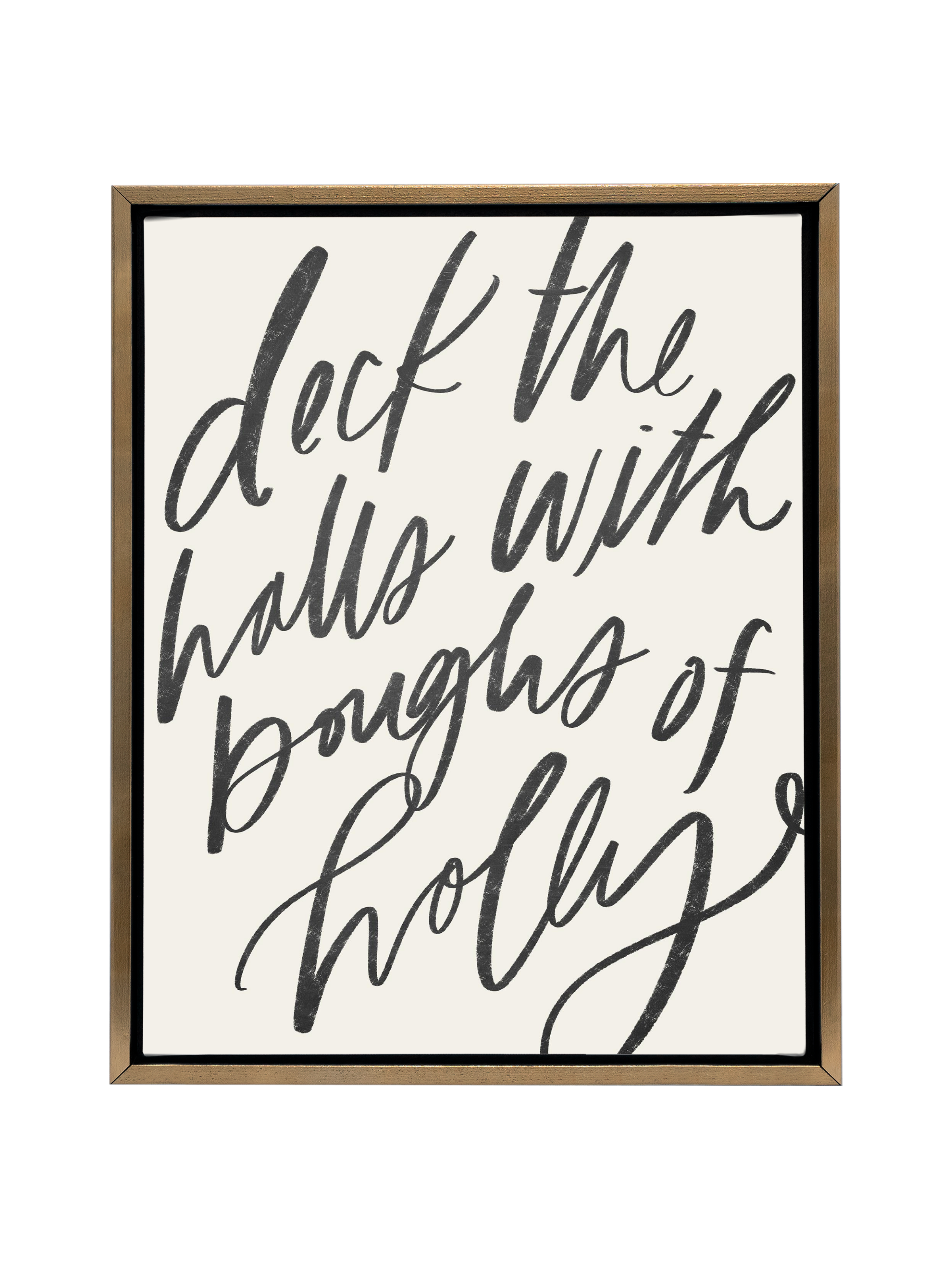 Deck the Halls | Charcoal | Canvas